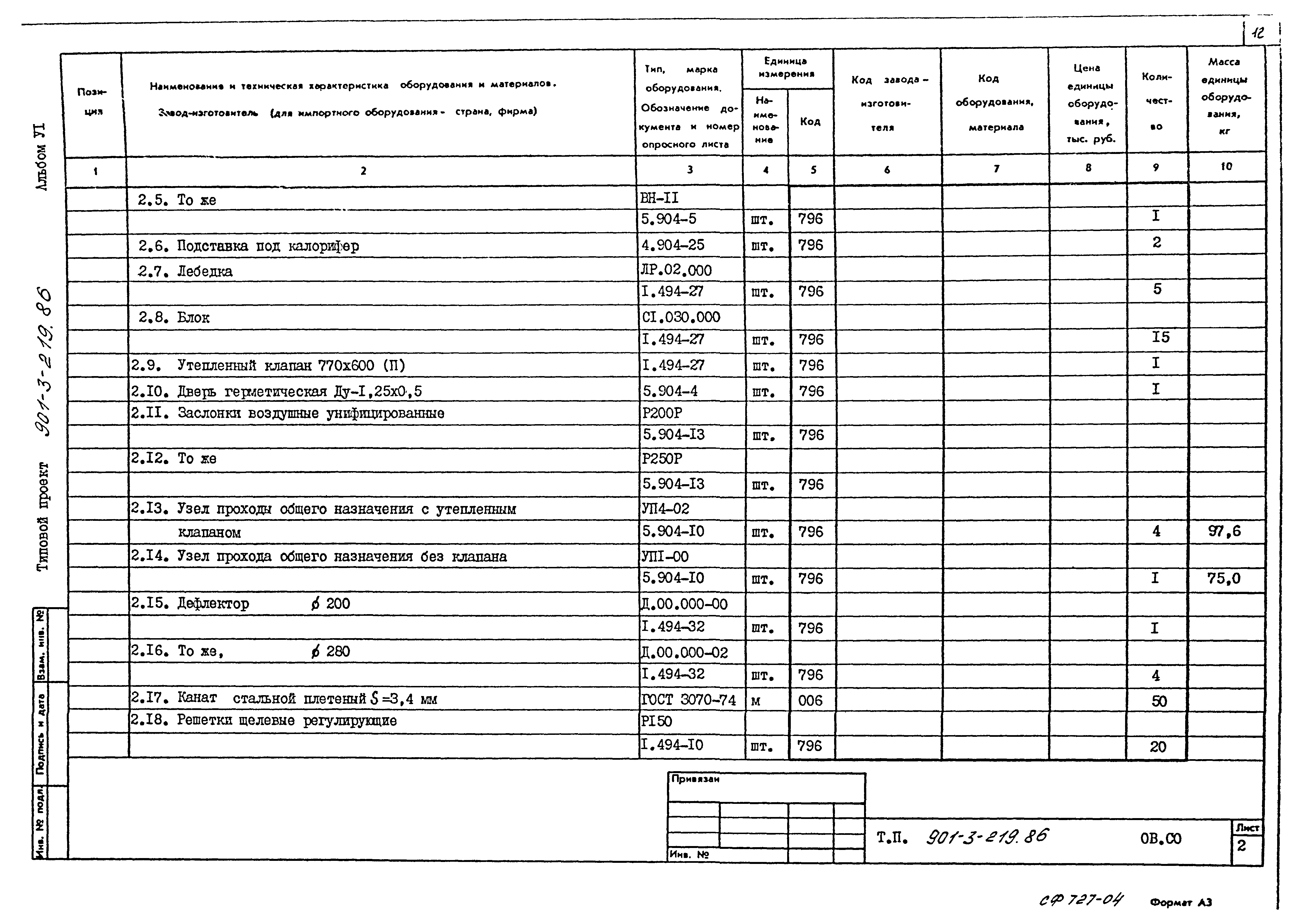 Типовой проект 901-3-219.86