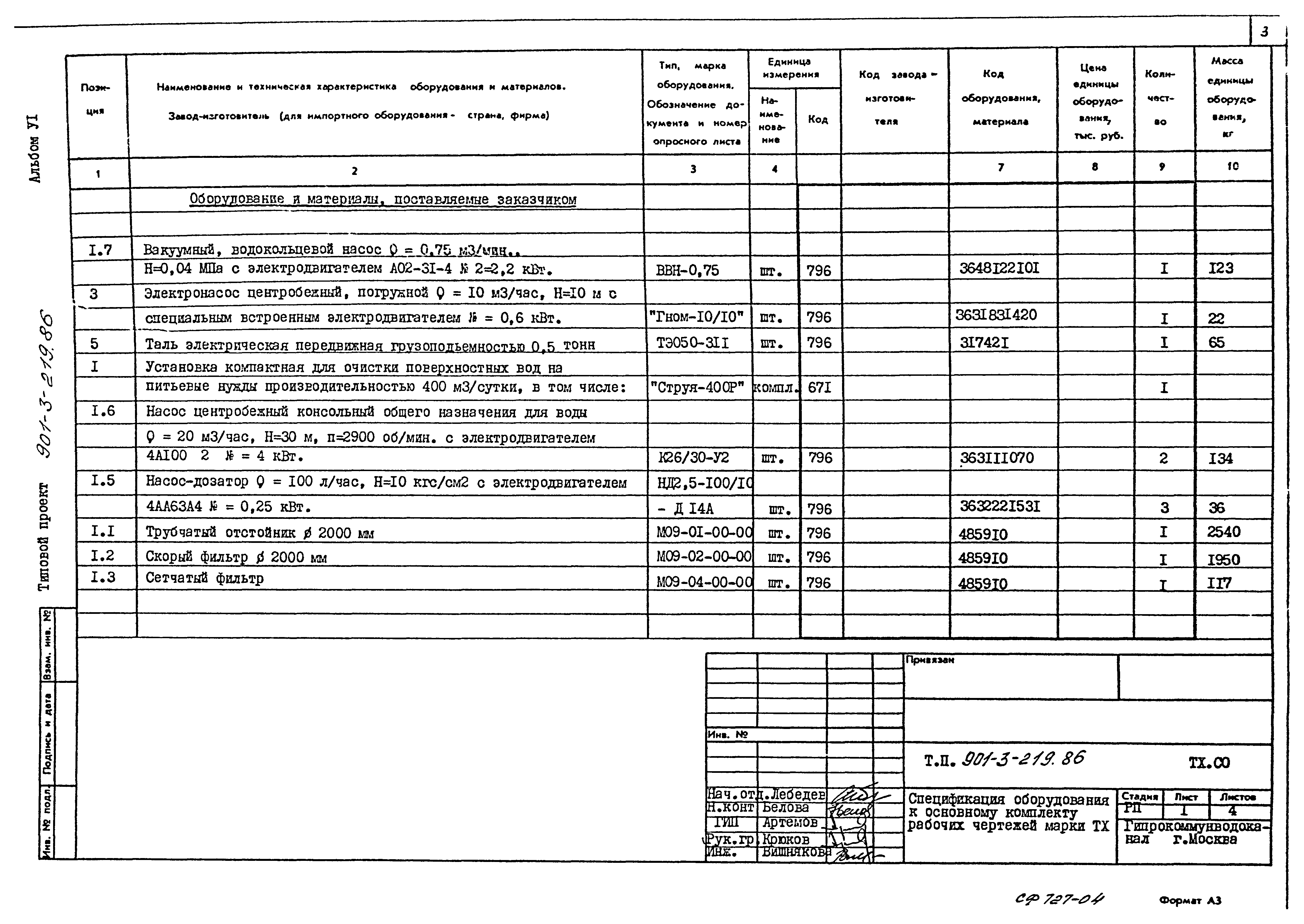 Типовой проект 901-3-219.86