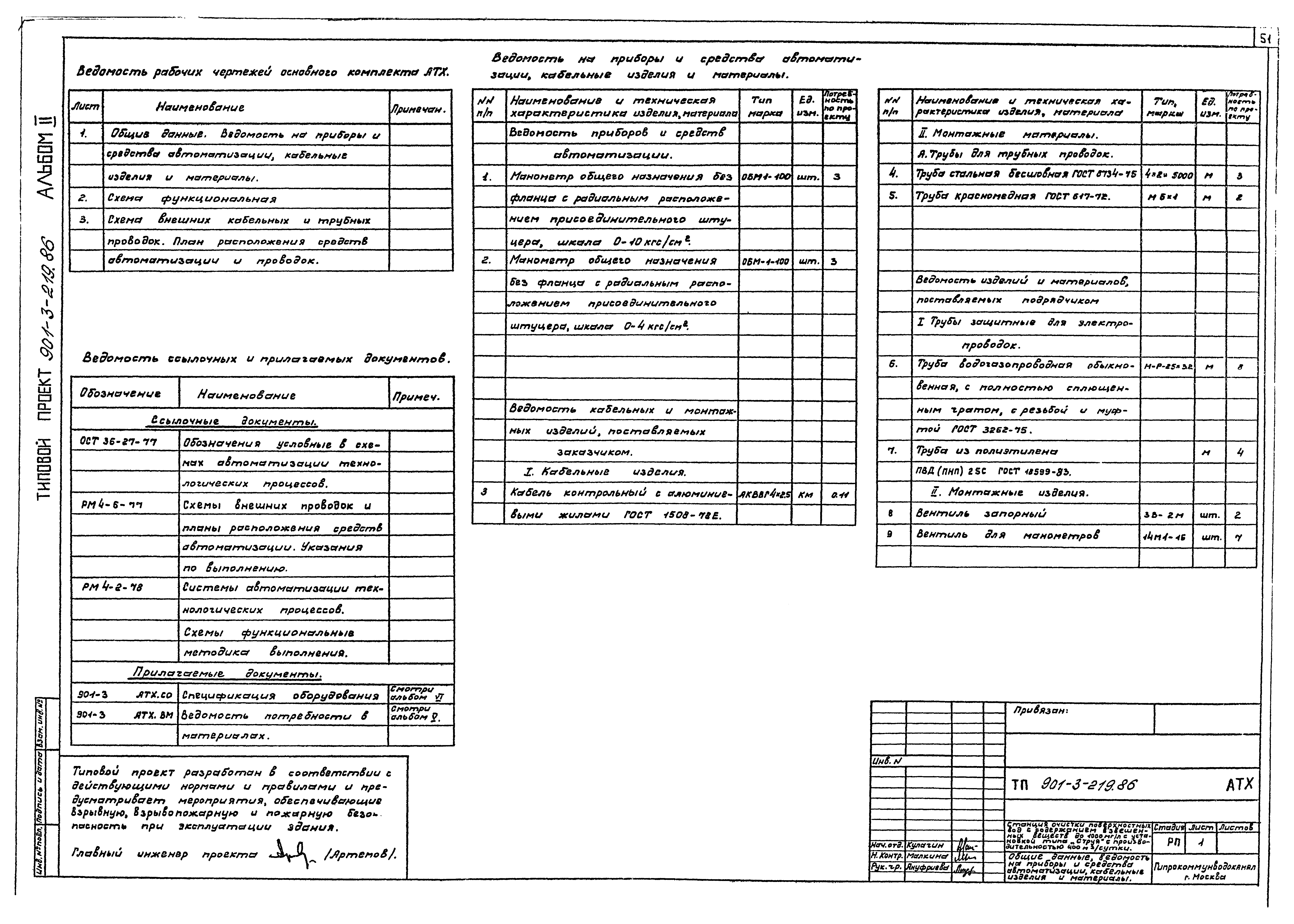 Типовой проект 901-3-219.86