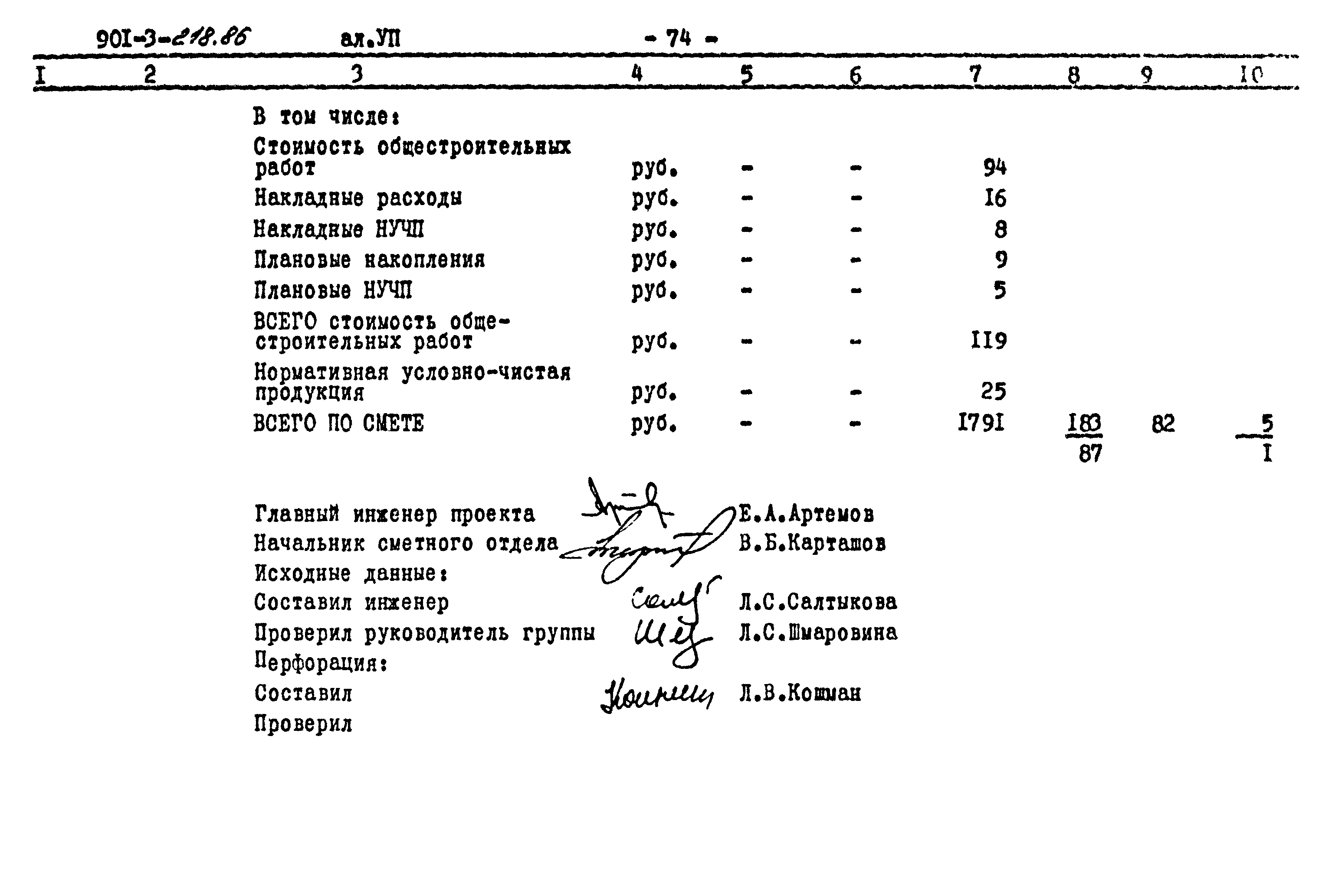 Типовой проект 901-3-218.86