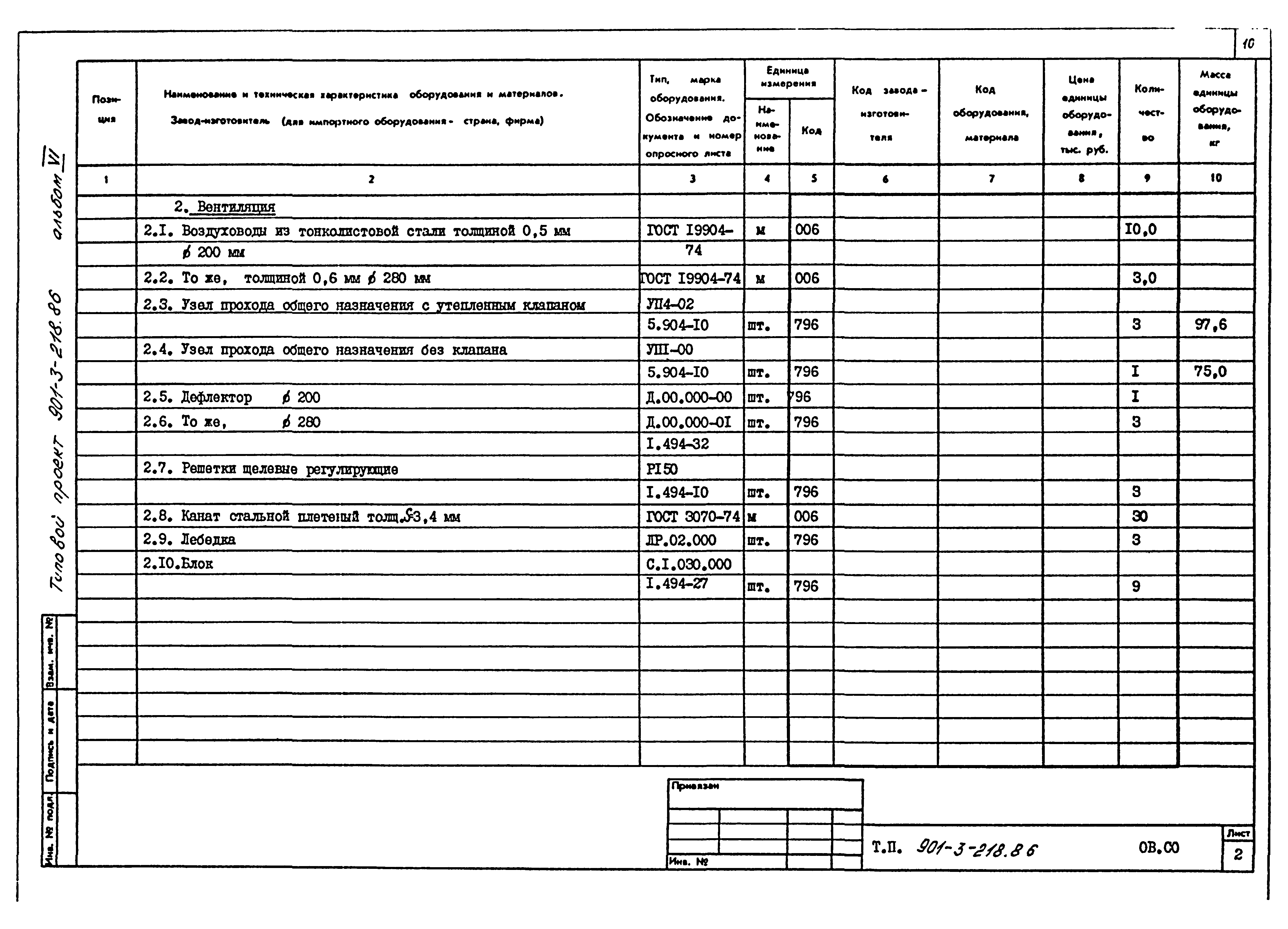 Типовой проект 901-3-218.86