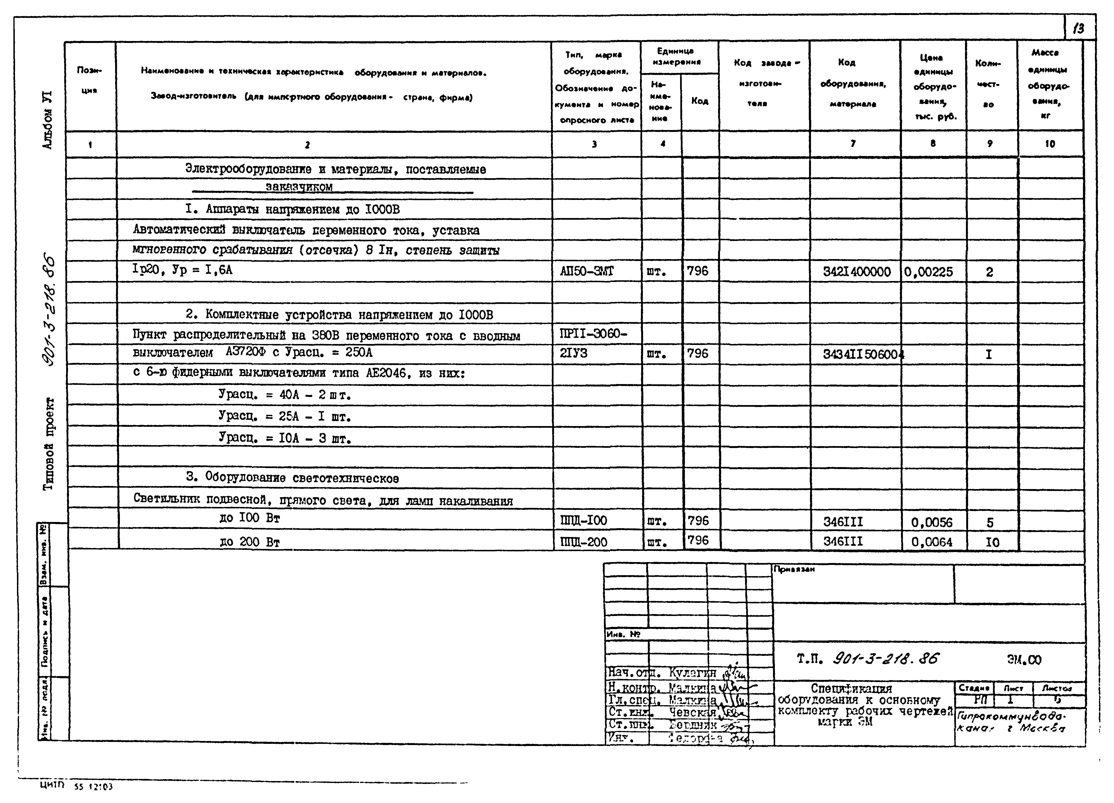 Типовой проект 901-3-218.86