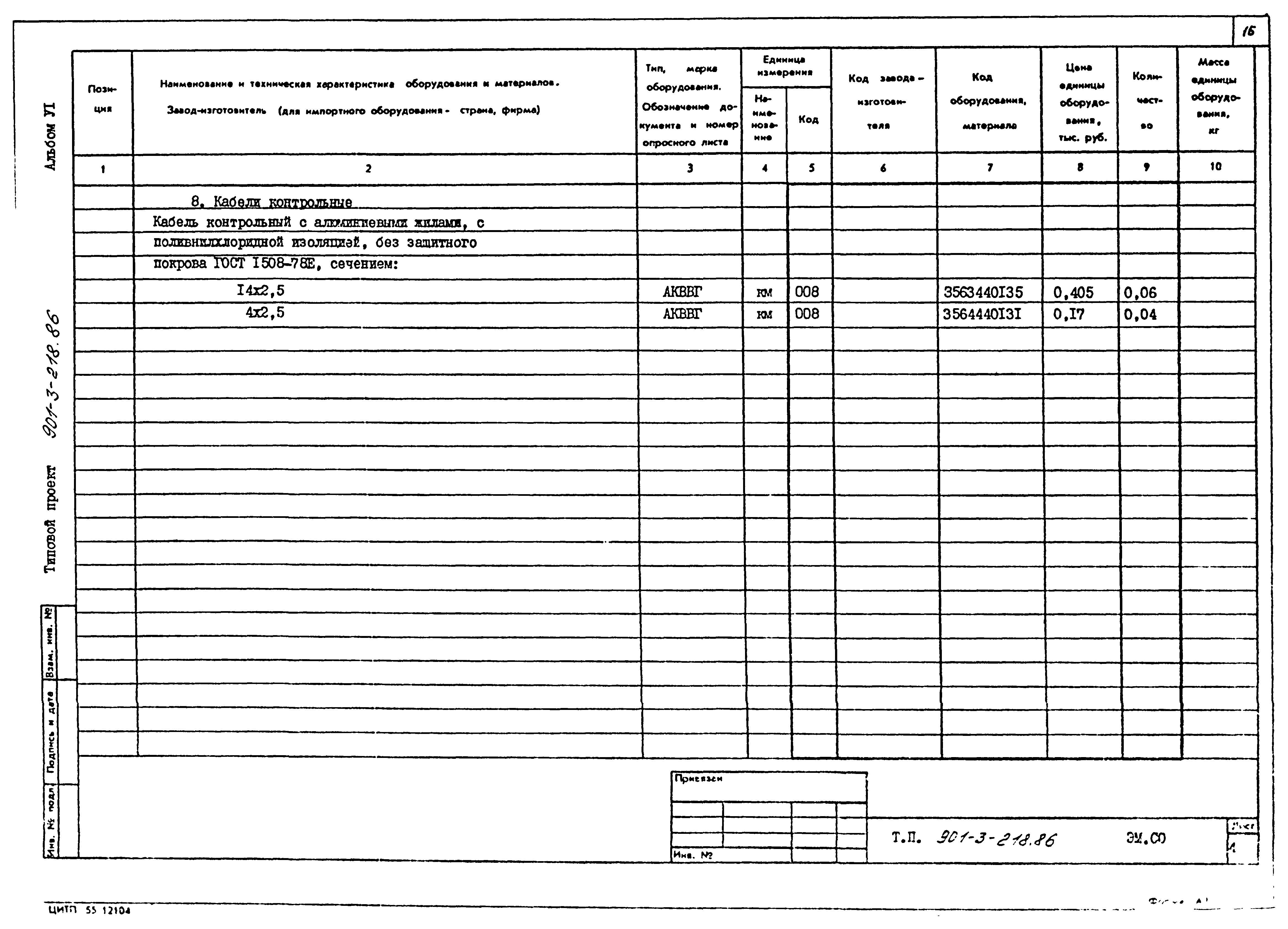 Типовой проект 901-3-218.86