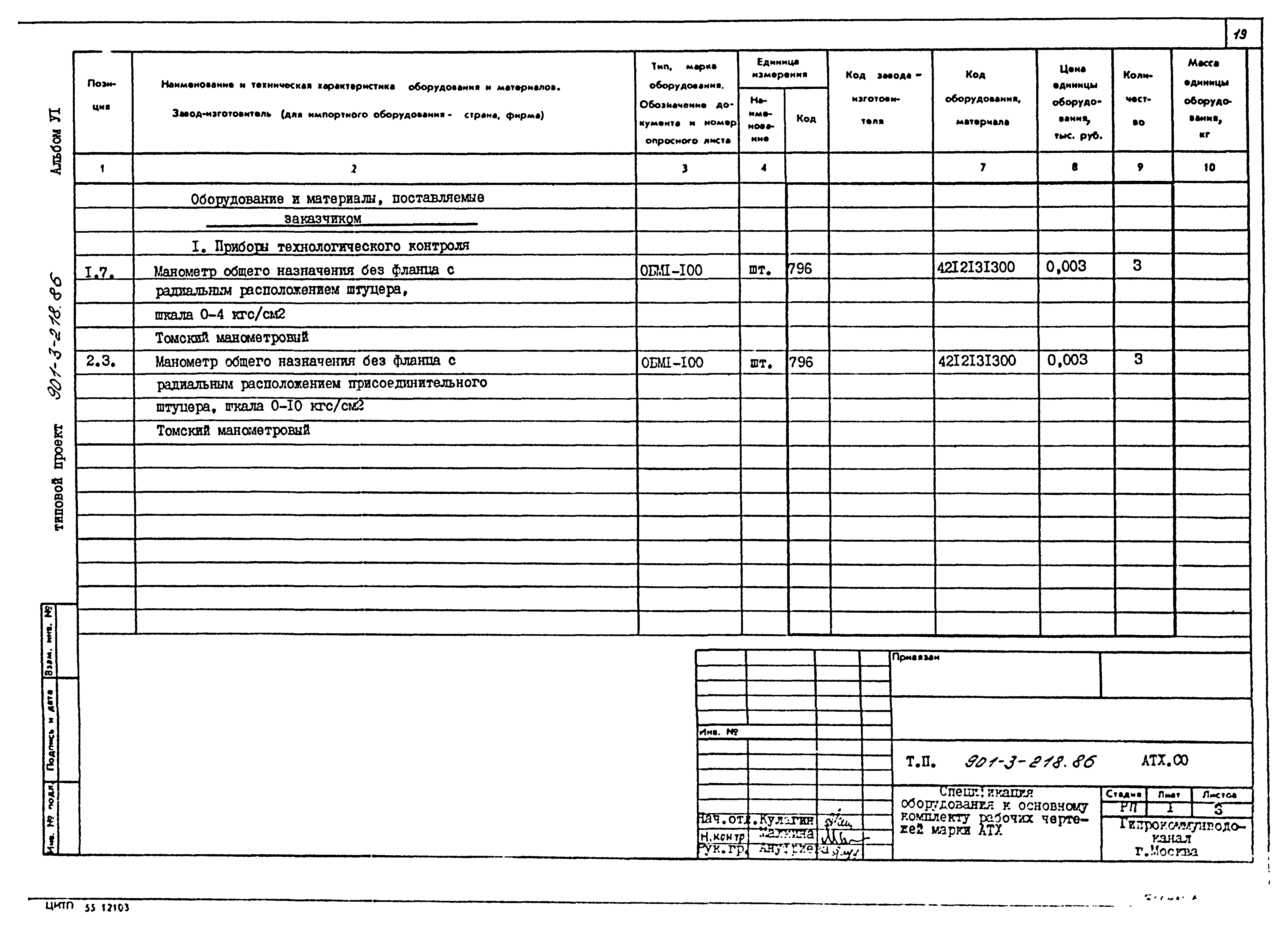 Типовой проект 901-3-218.86