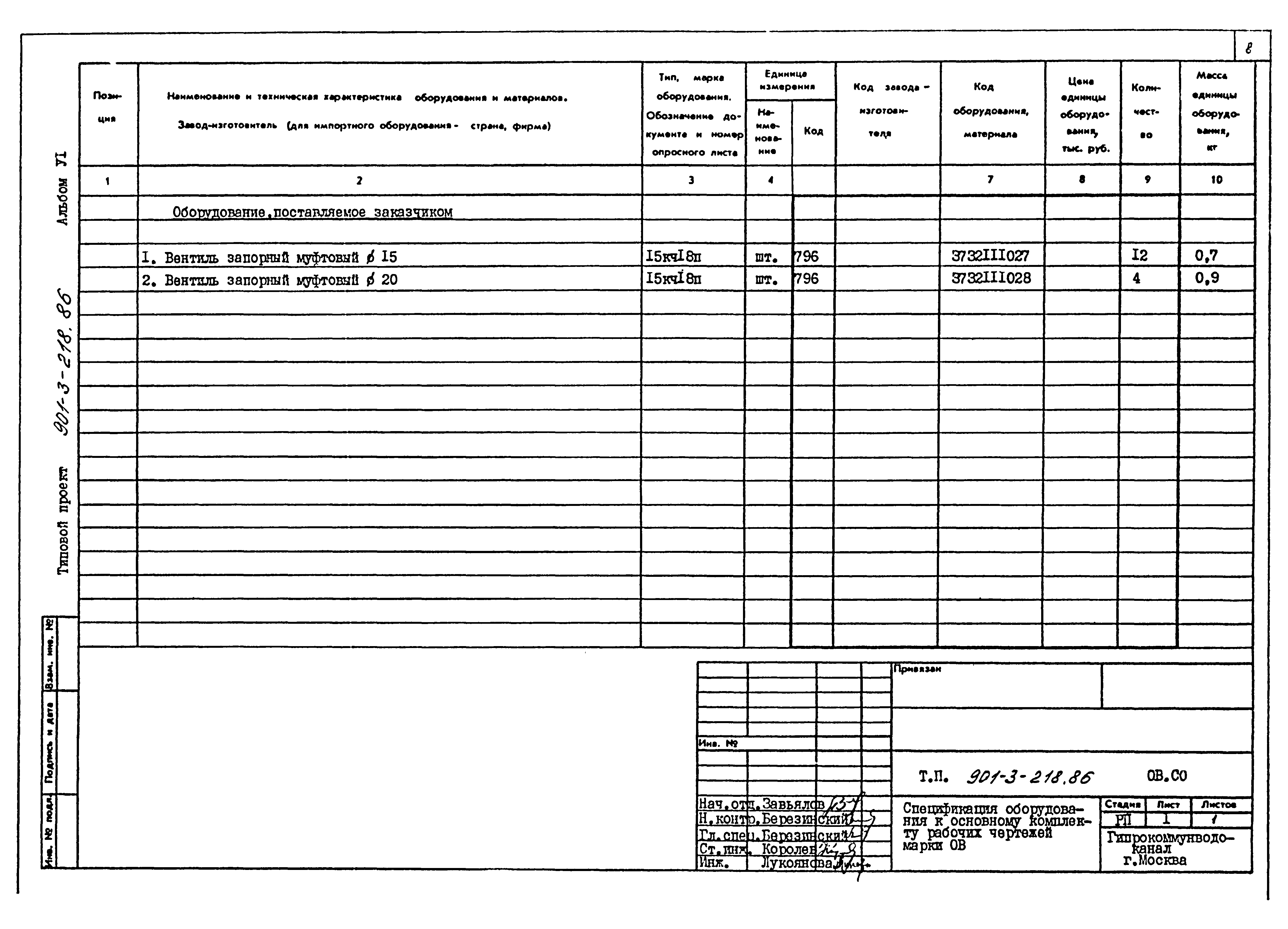 Типовой проект 901-3-218.86