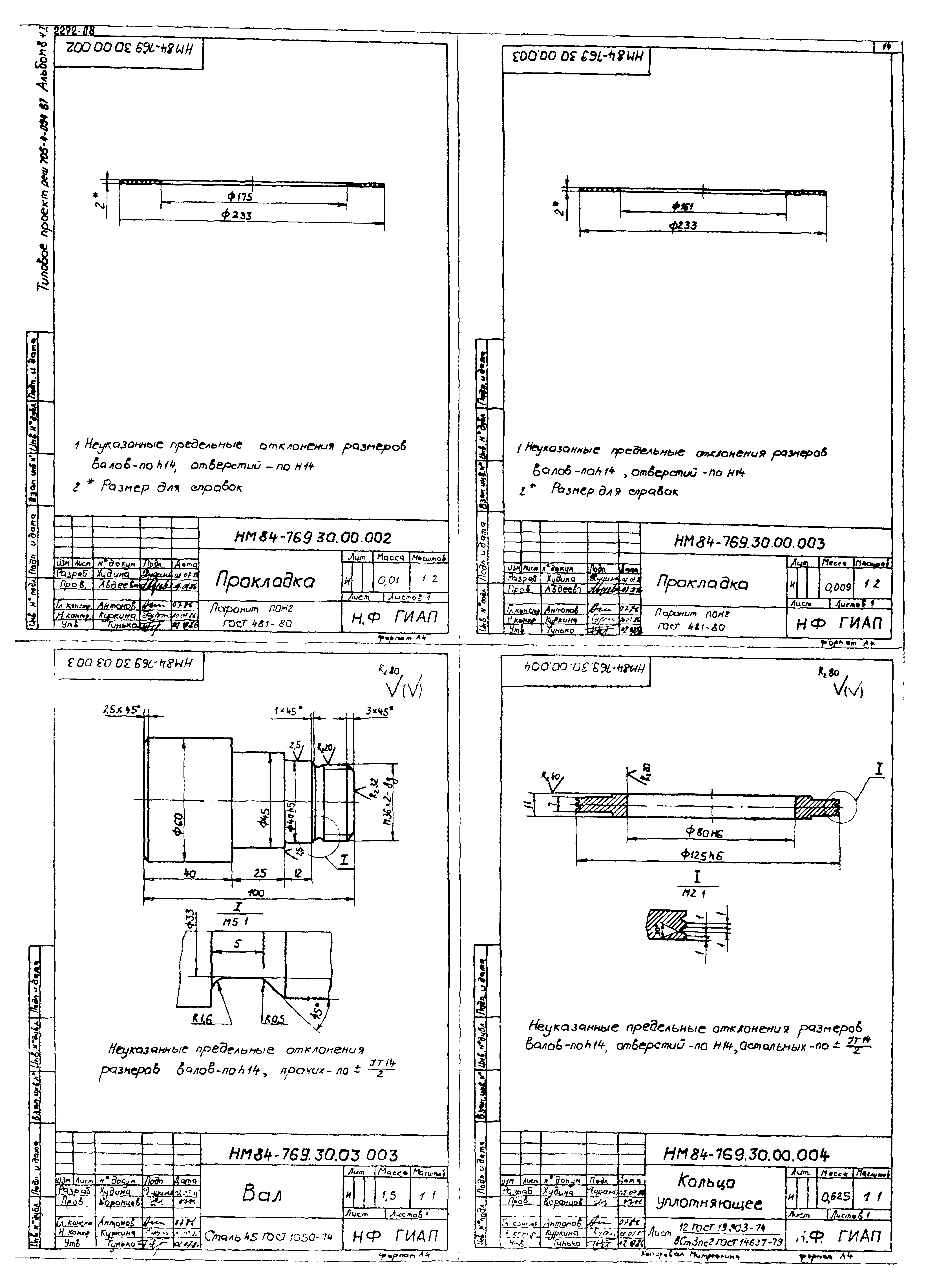 Типовые проектные решения 705-4-094.87