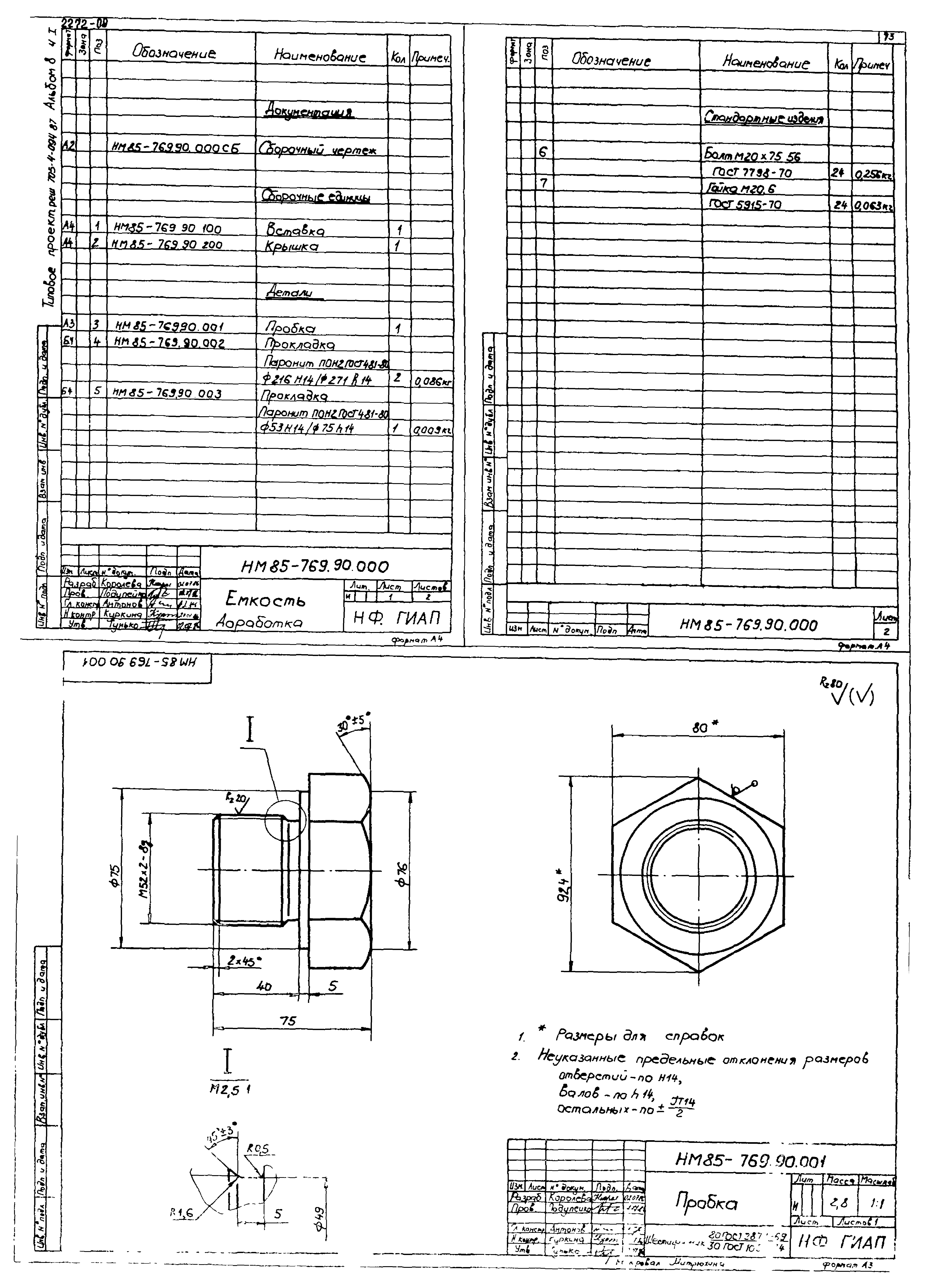 Типовые проектные решения 705-4-094.87