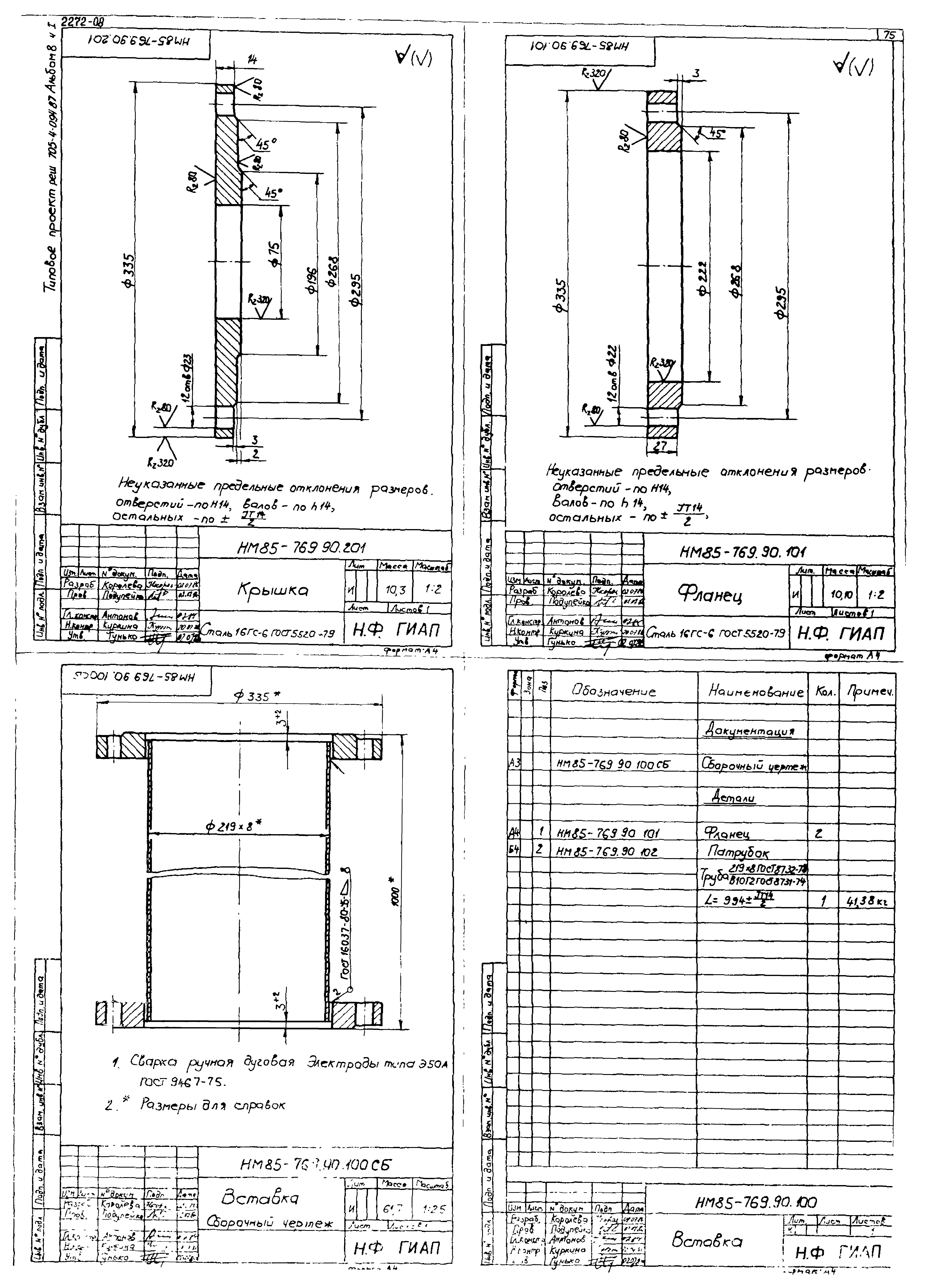 Типовые проектные решения 705-4-094.87