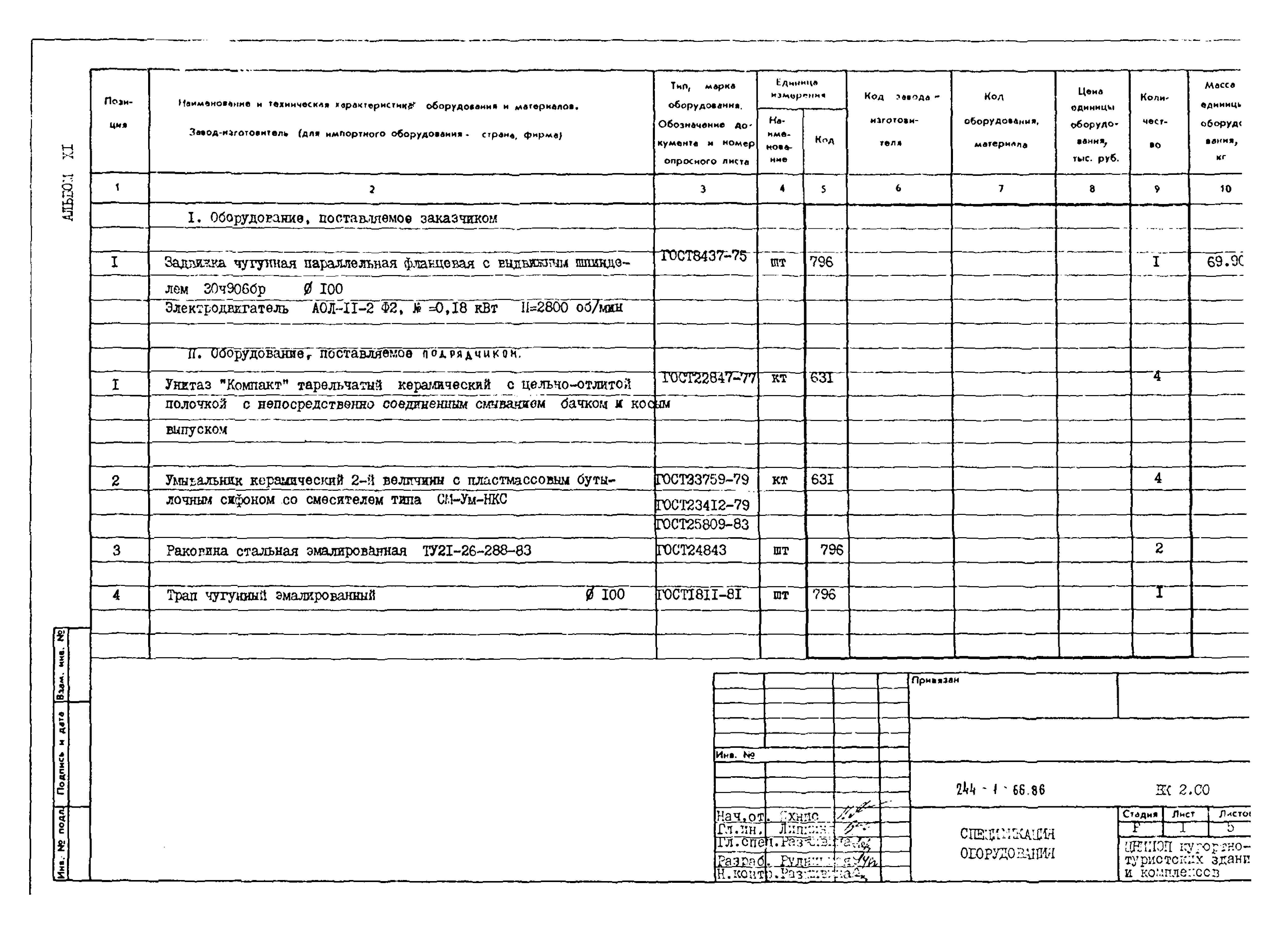 Типовой проект 244-1-66.86