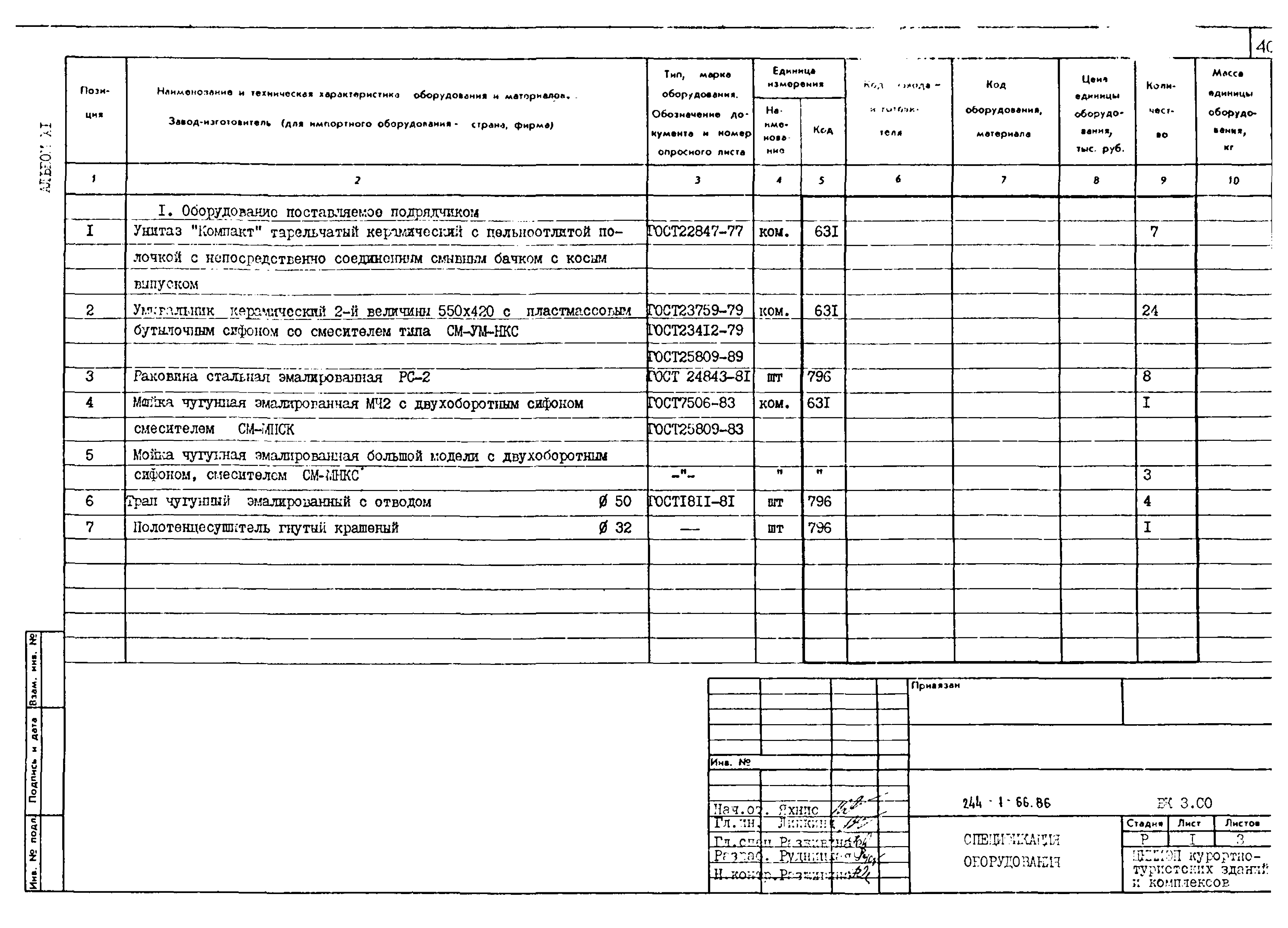Типовой проект 244-1-66.86