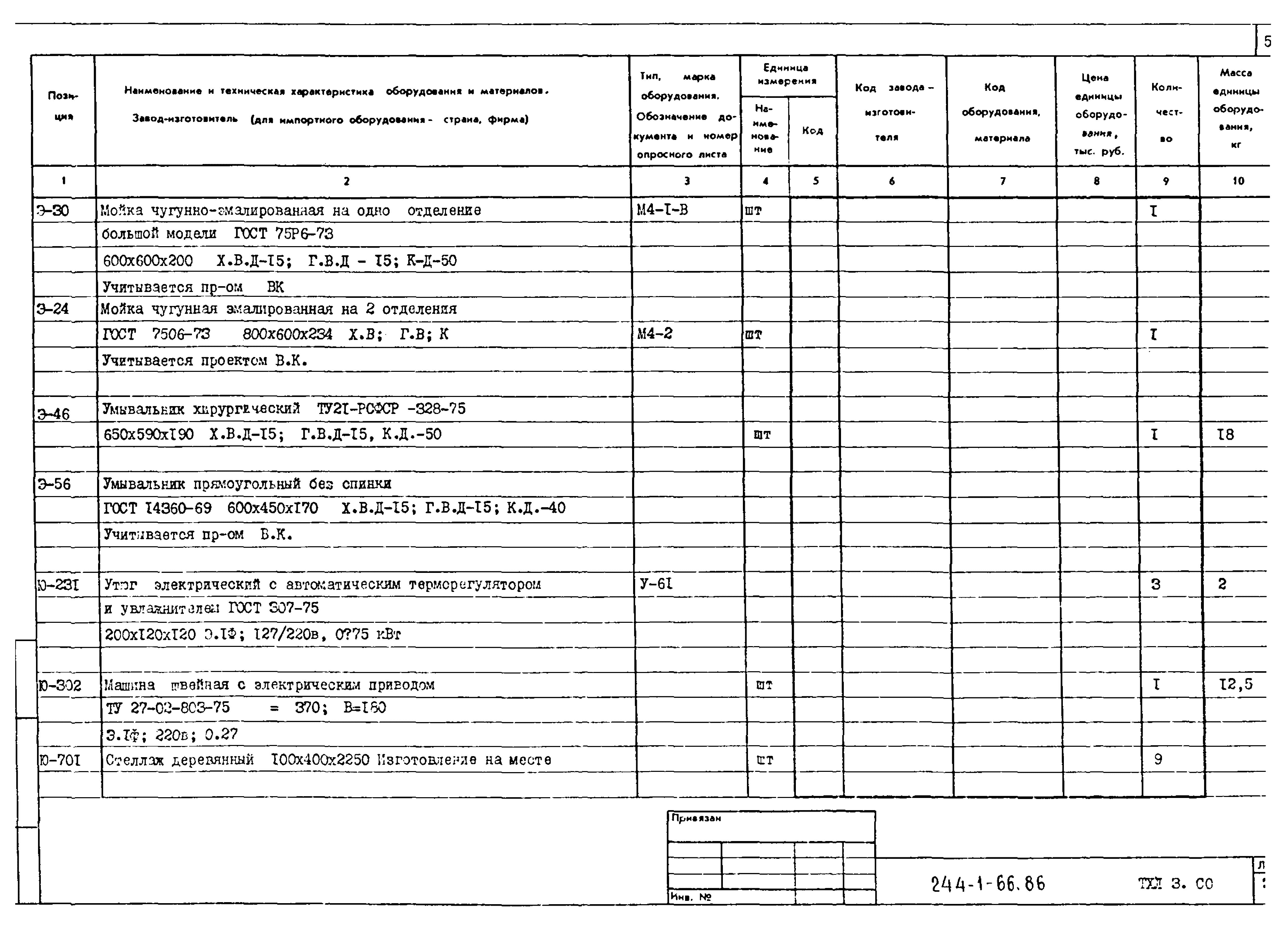 Типовой проект 244-1-66.86