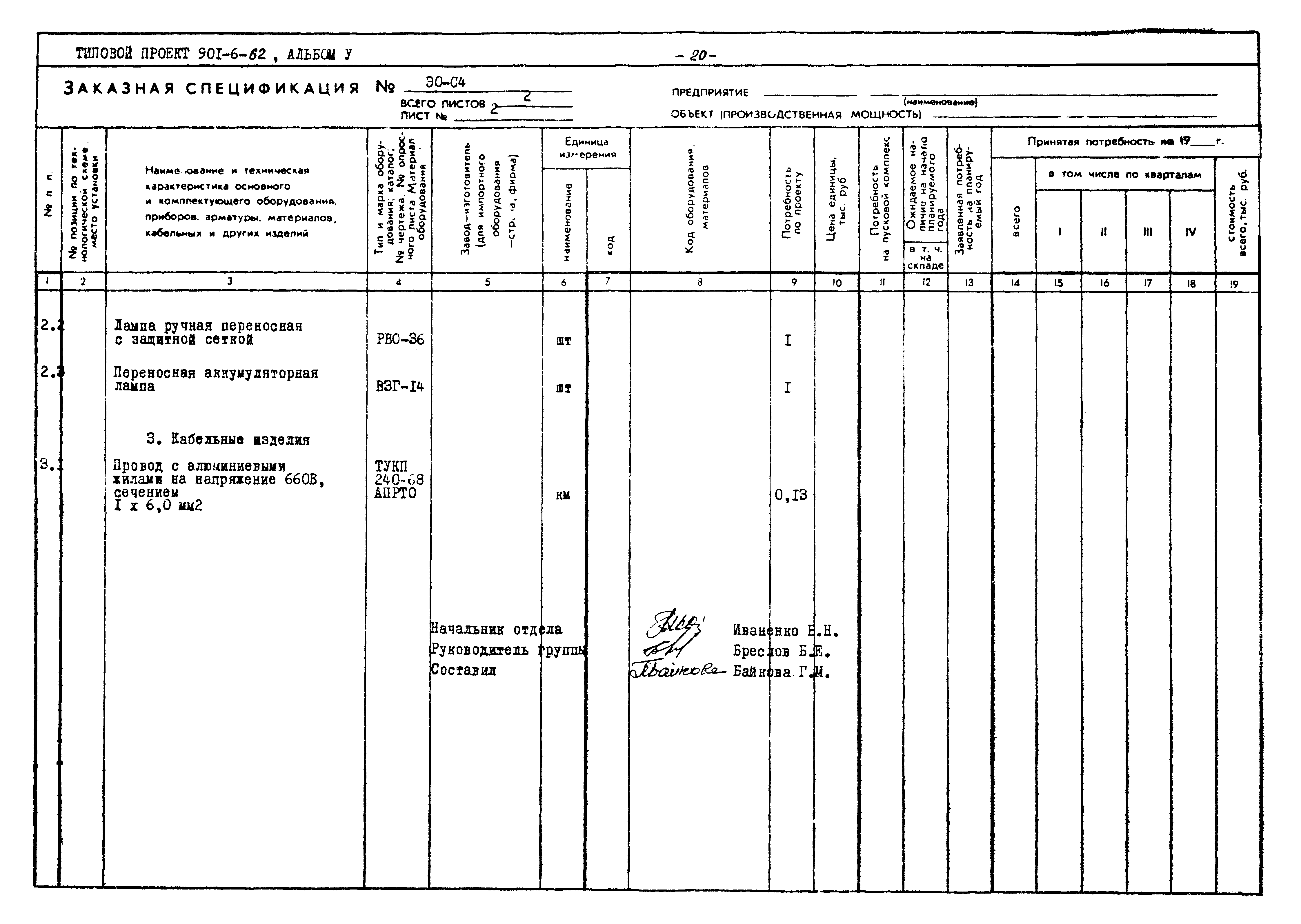 Типовой проект 901-6-62