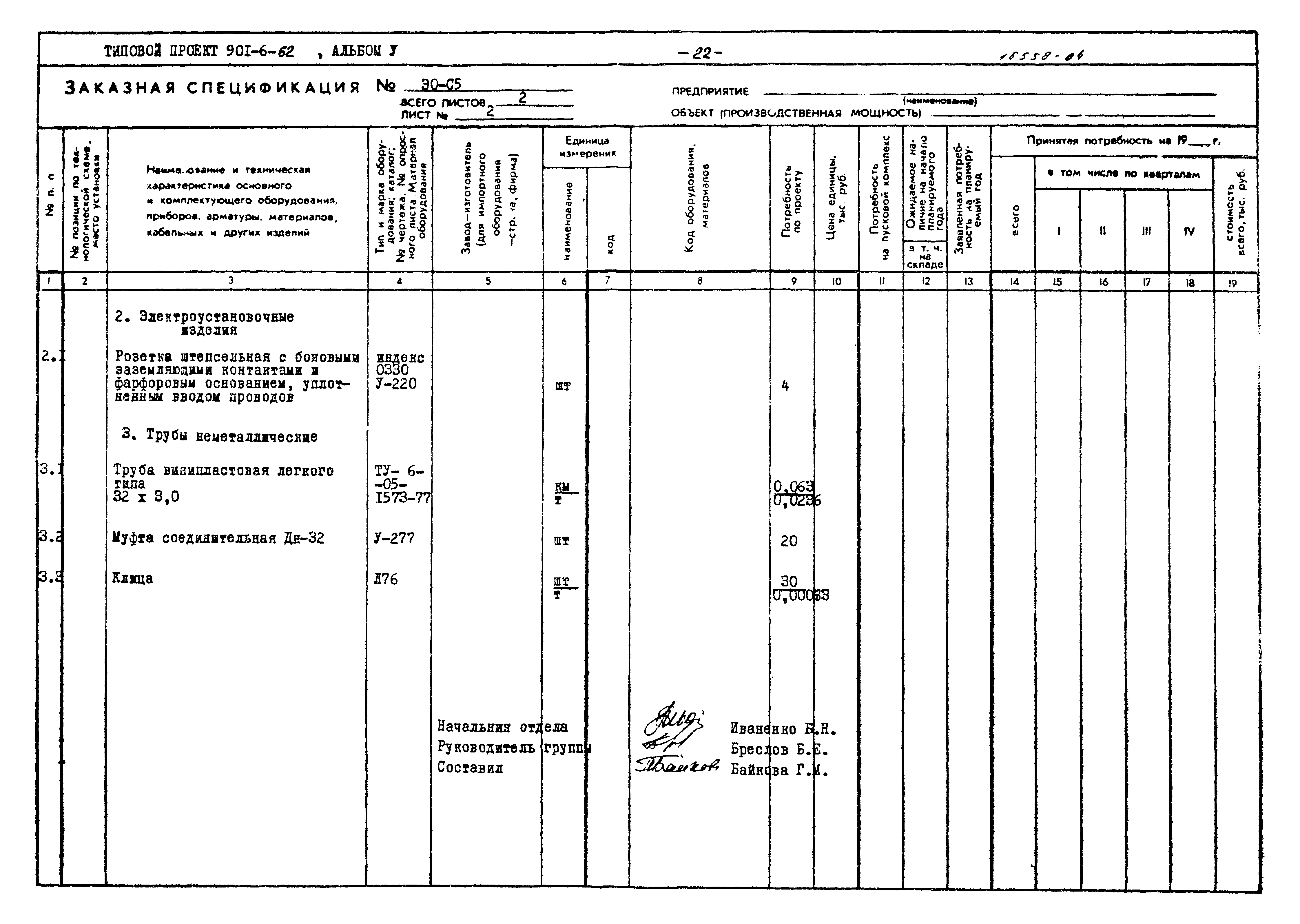 Типовой проект 901-6-62