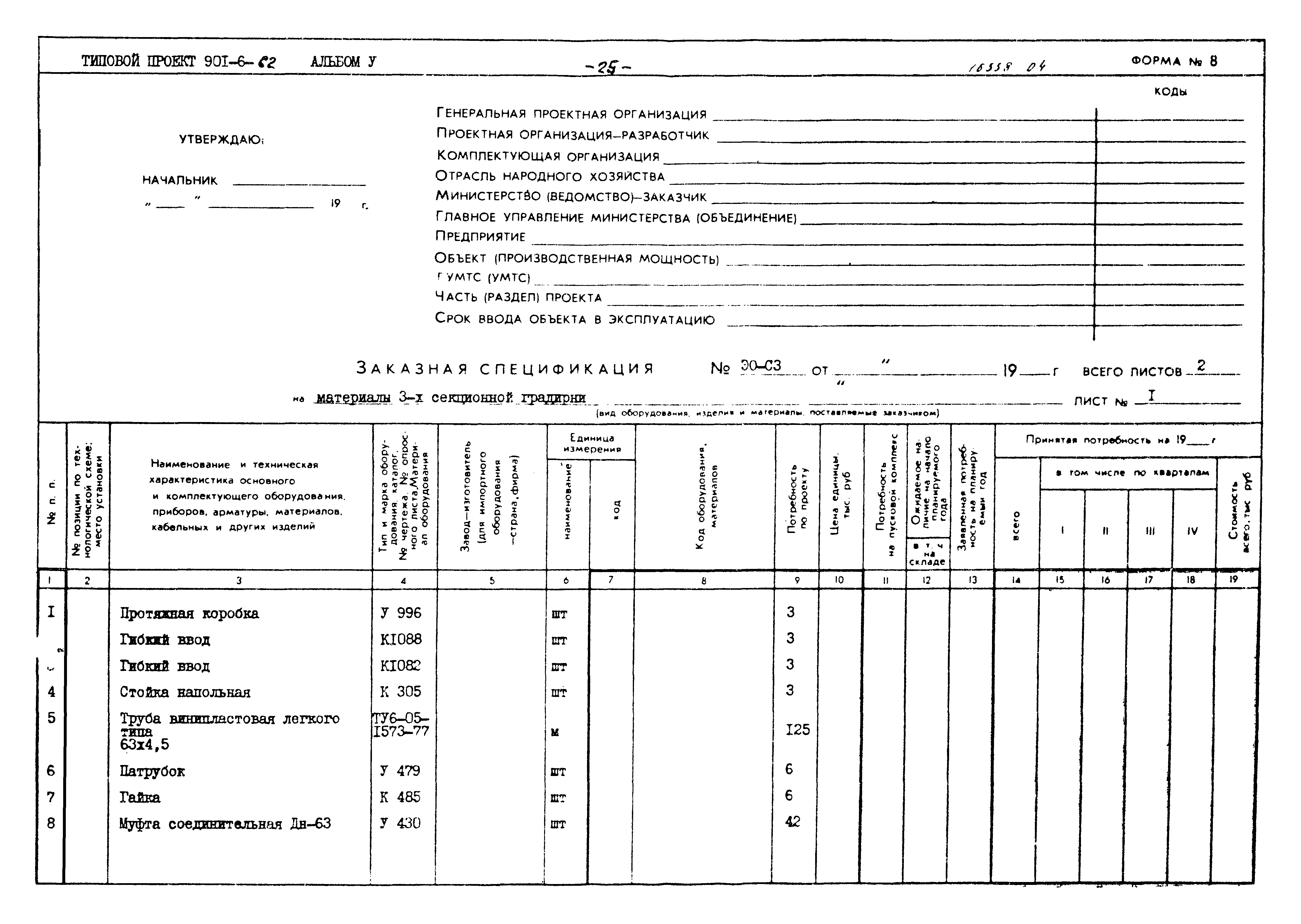 Типовой проект 901-6-62