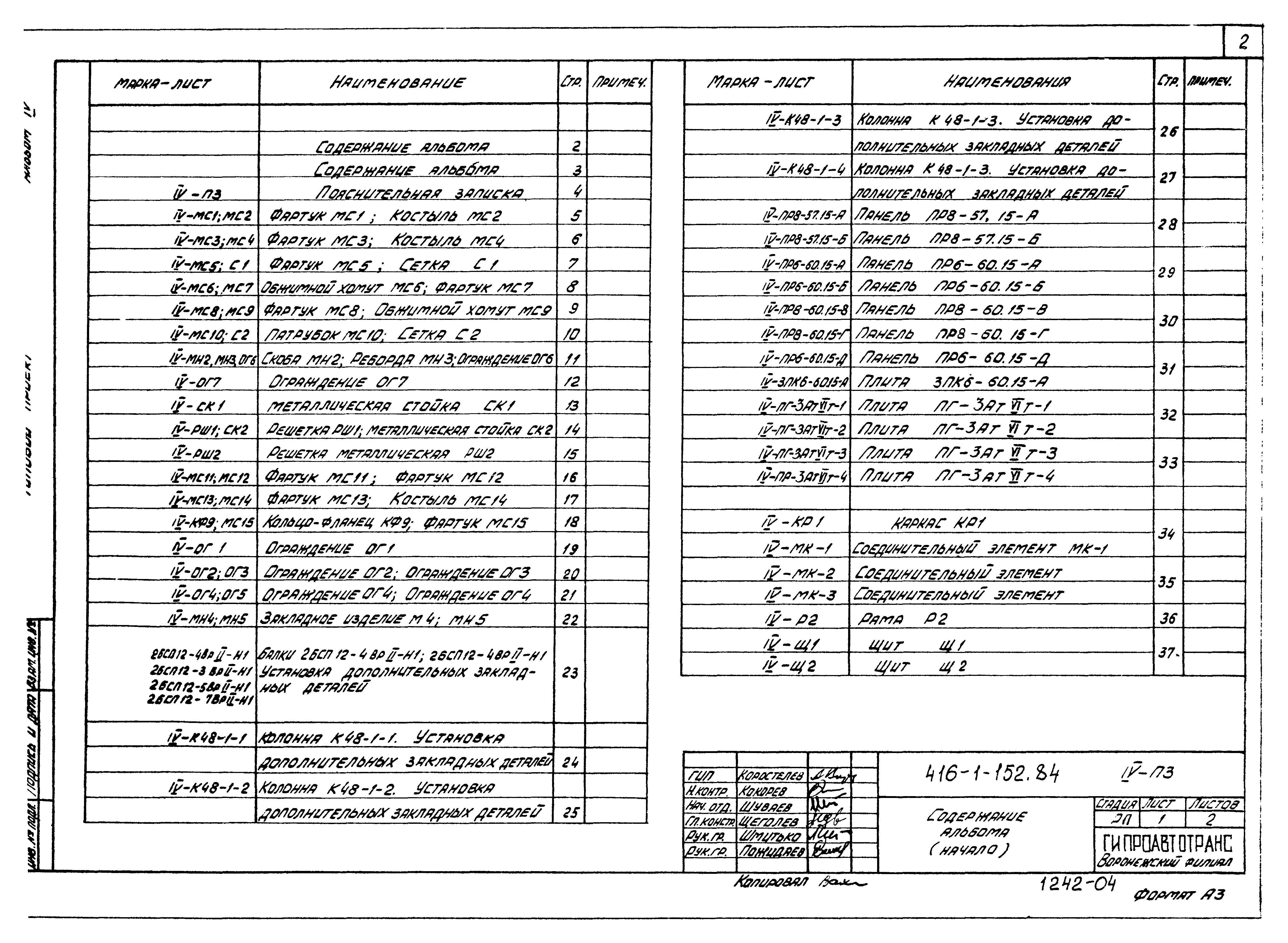 Типовой проект 416-1-152.84