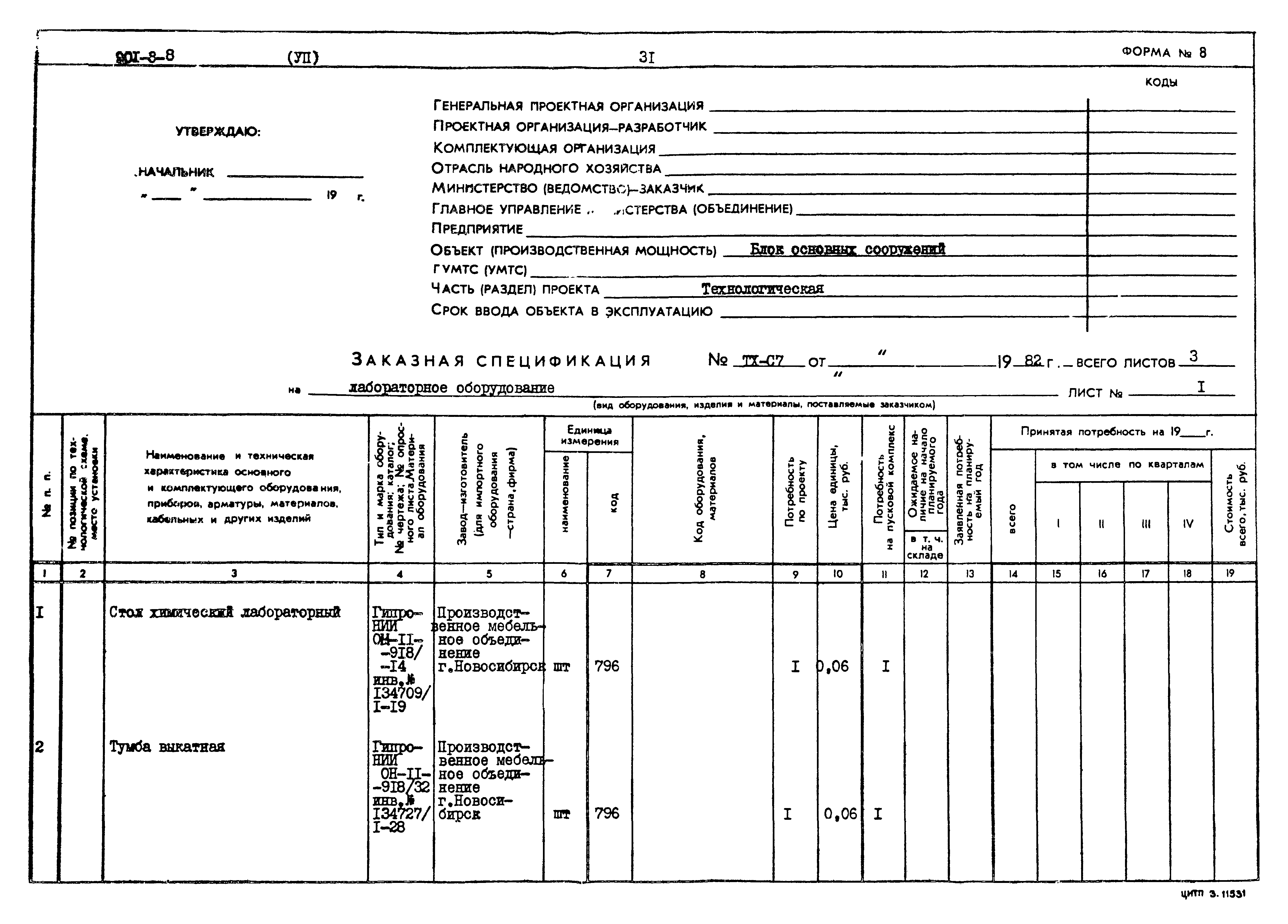 Типовой проект 901-8-8