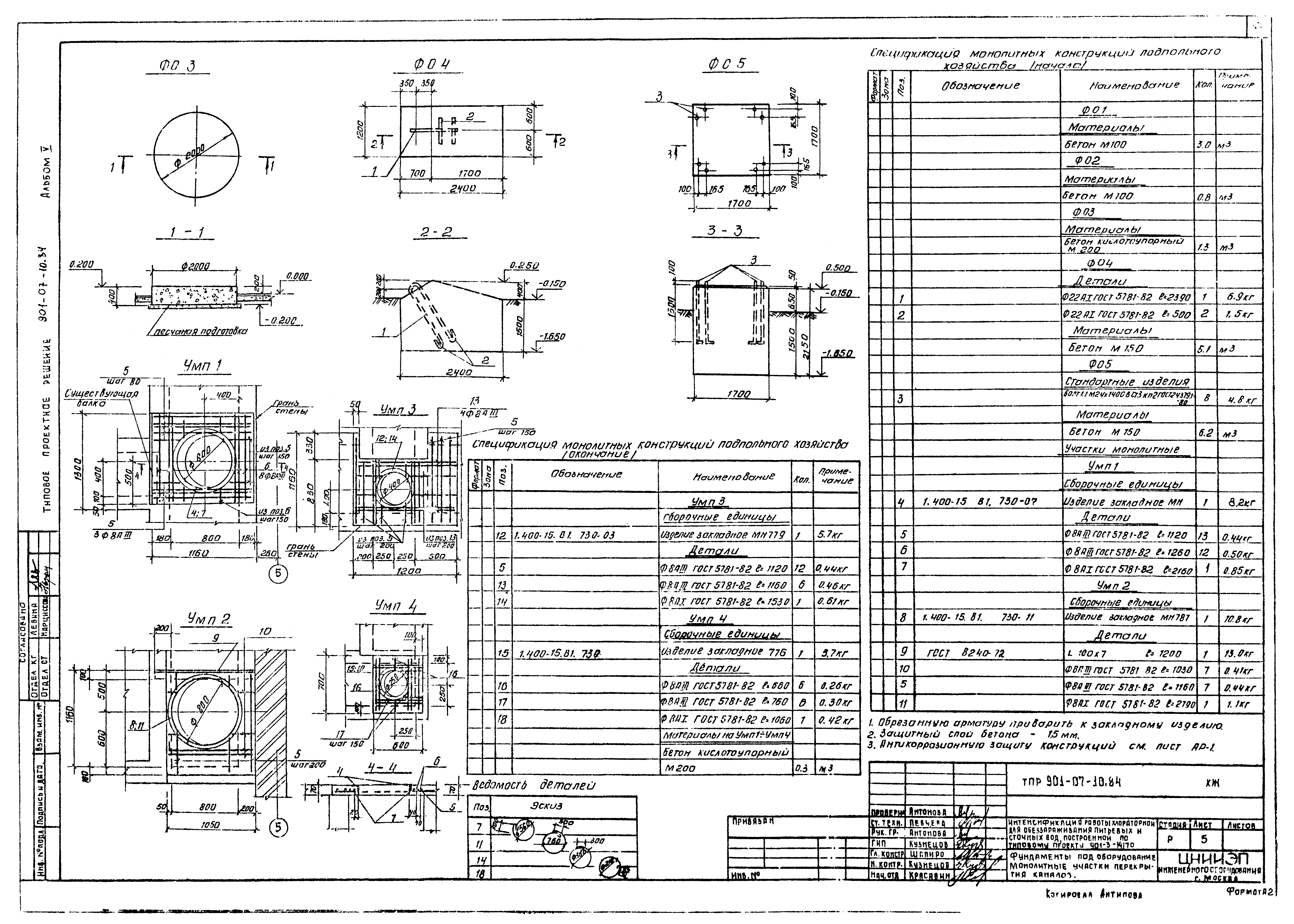 Типовые проектные решения 901-07-10.84