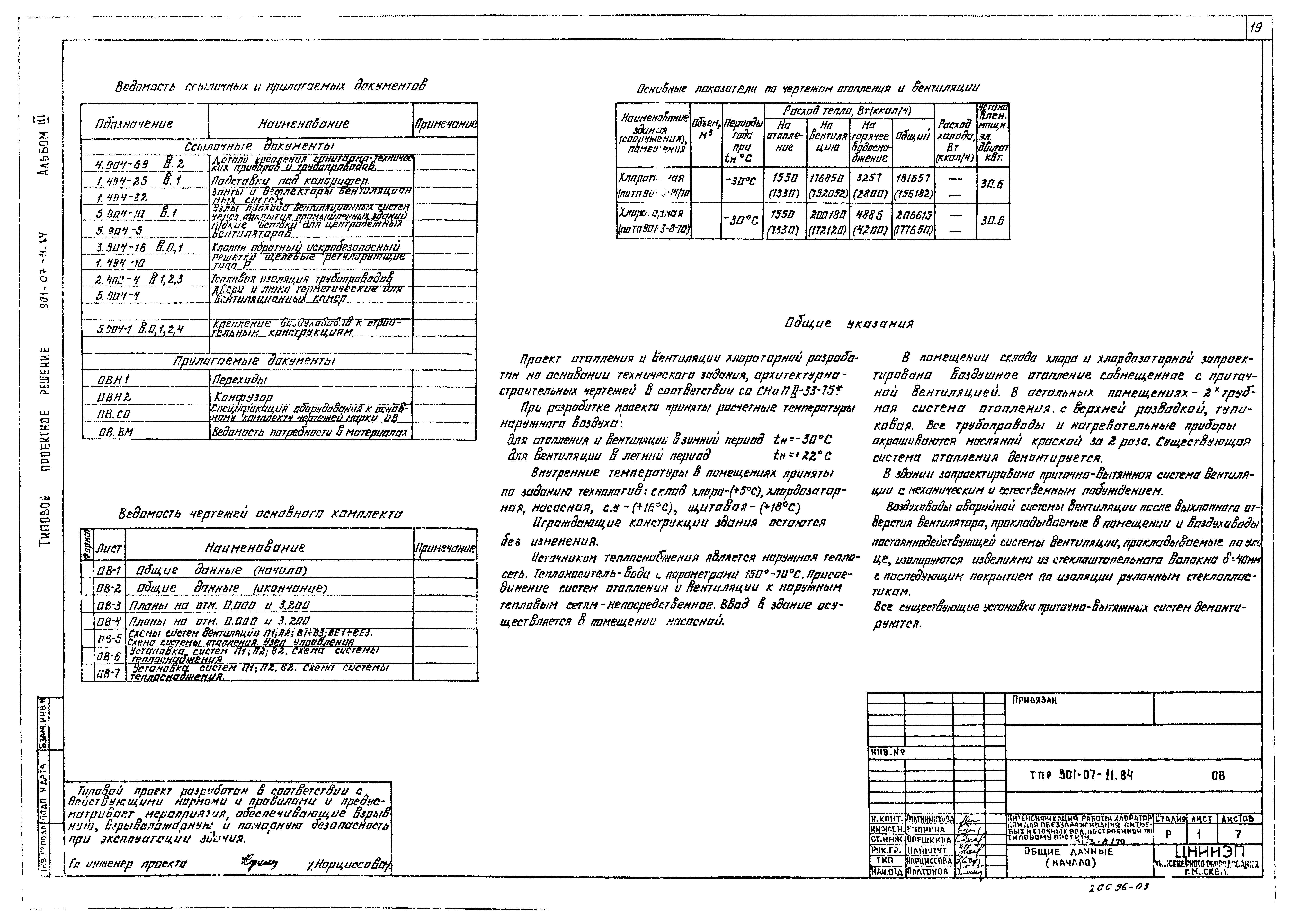 Типовые проектные решения 901-07-10.84