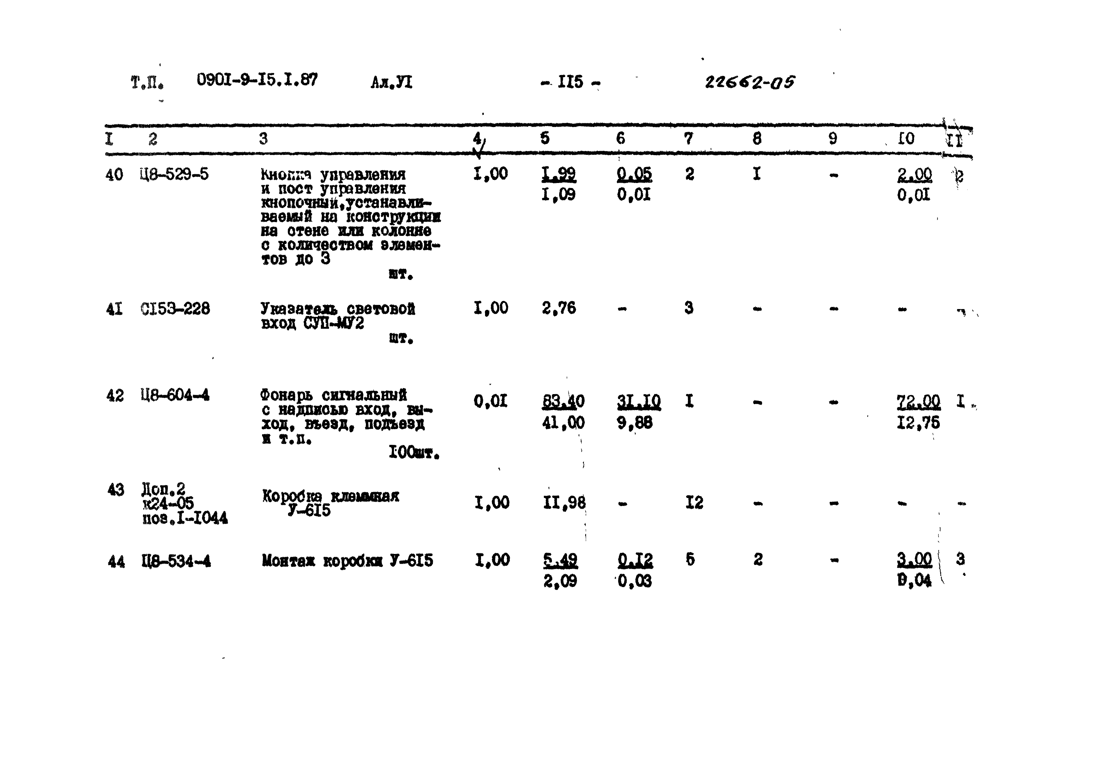Типовой проект 0901-9-15.2.87