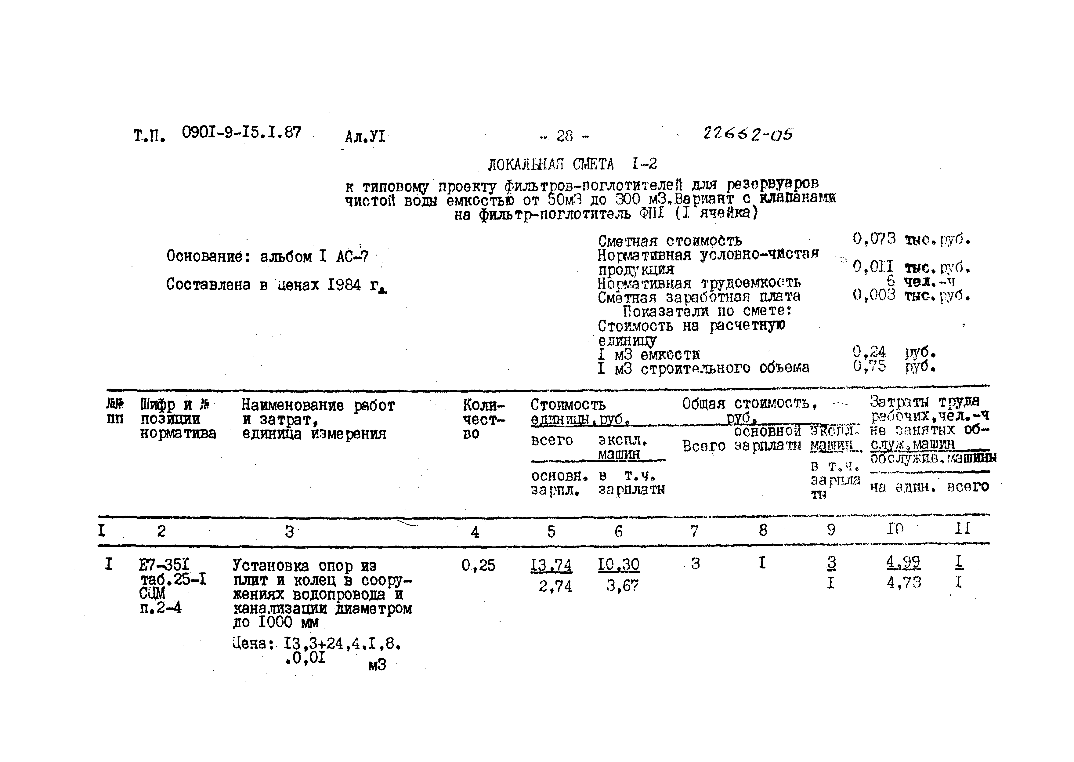 Типовой проект 0901-9-15.2.87