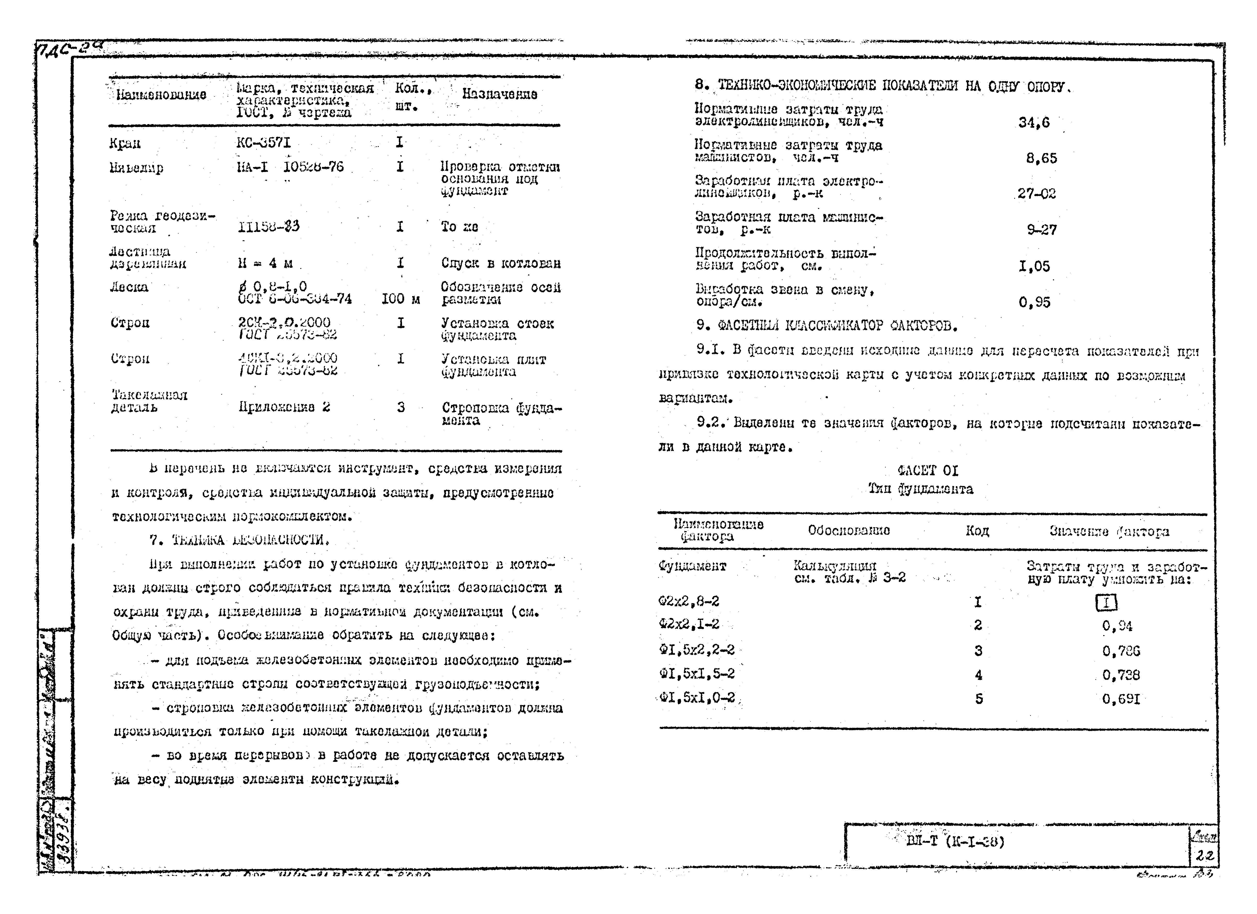 Технологическая карта К-1-38-3