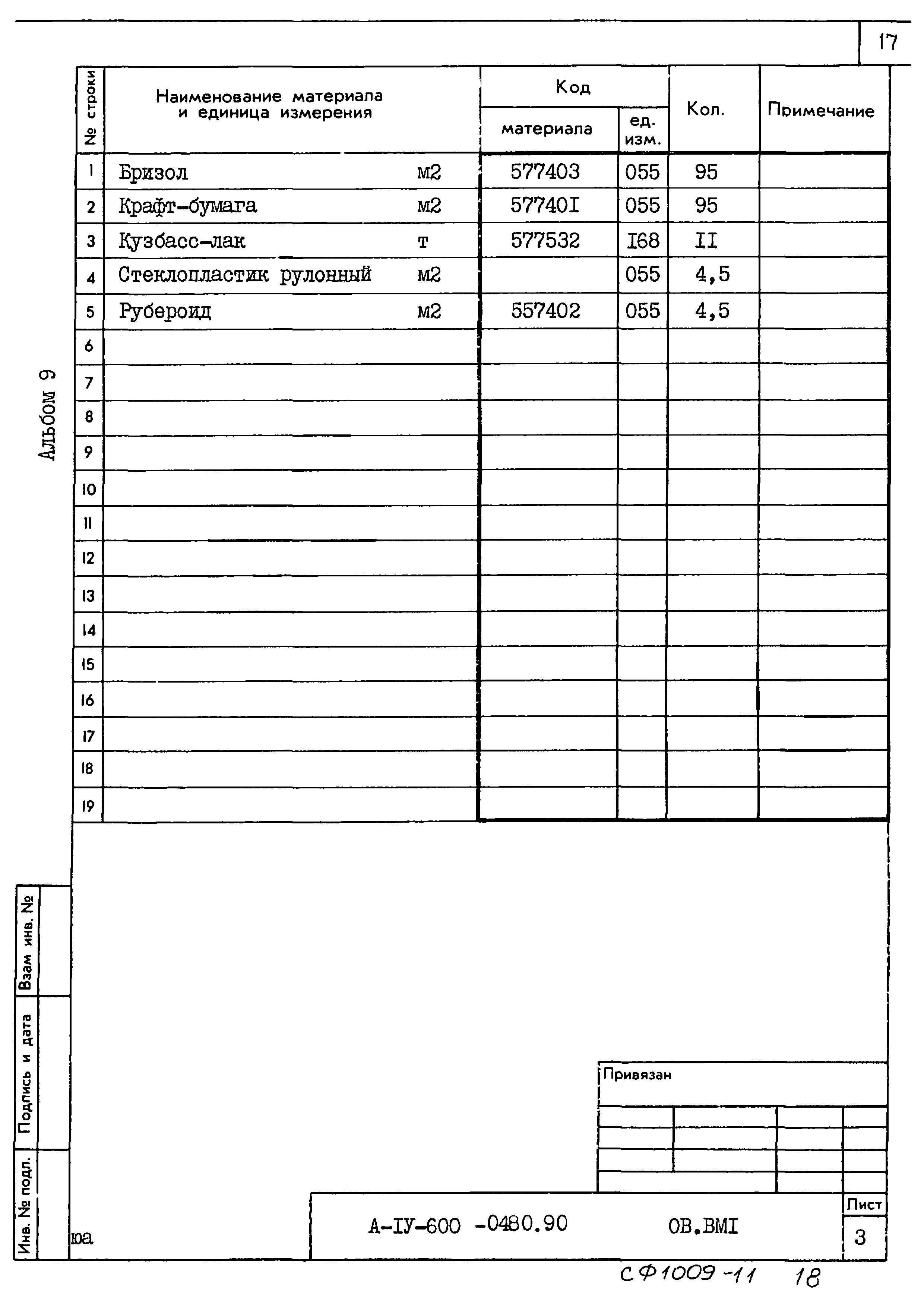 Типовые проектные решения А-IV-600-0480.90