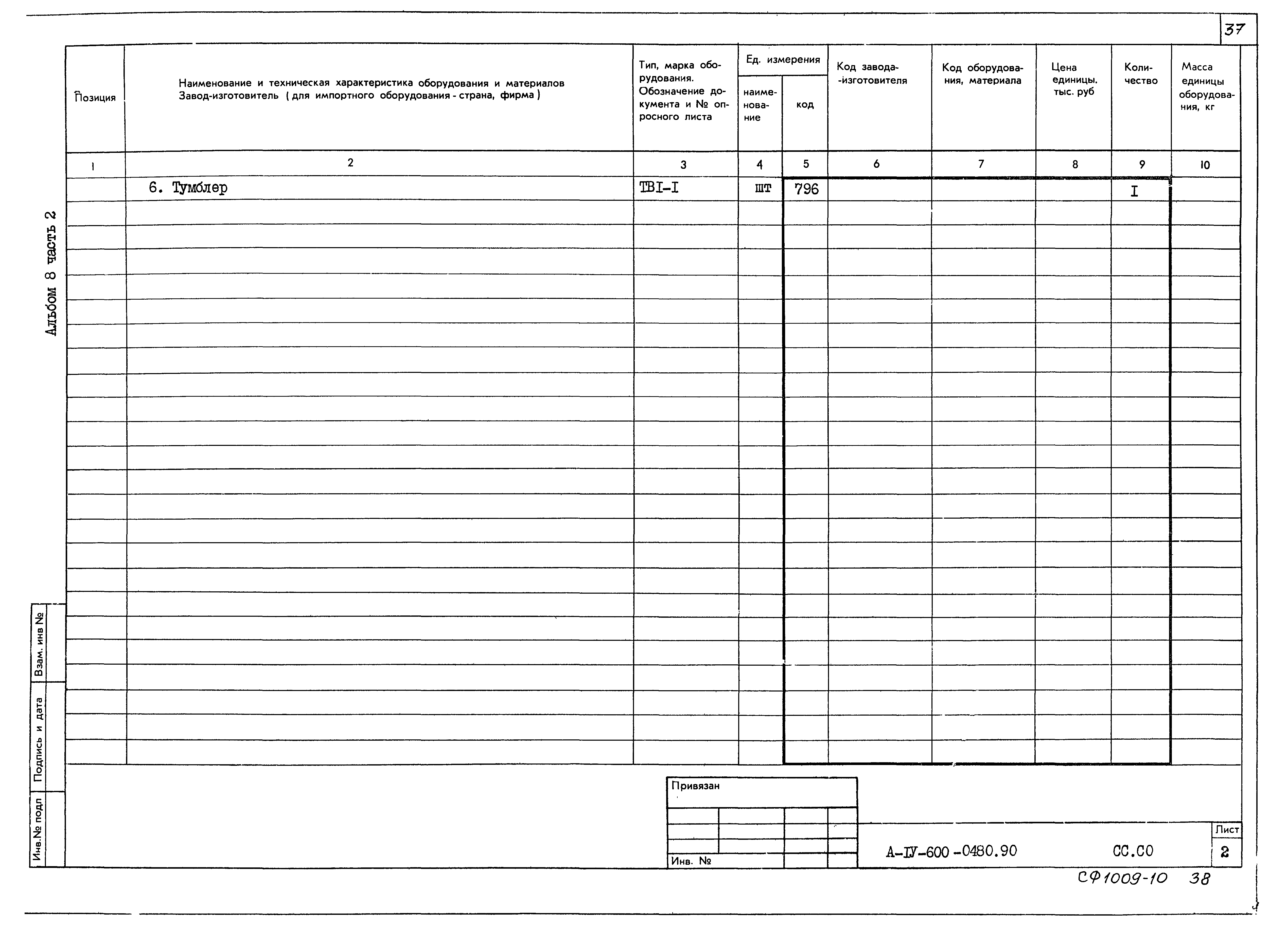 Типовые проектные решения А-IV-600-0480.90