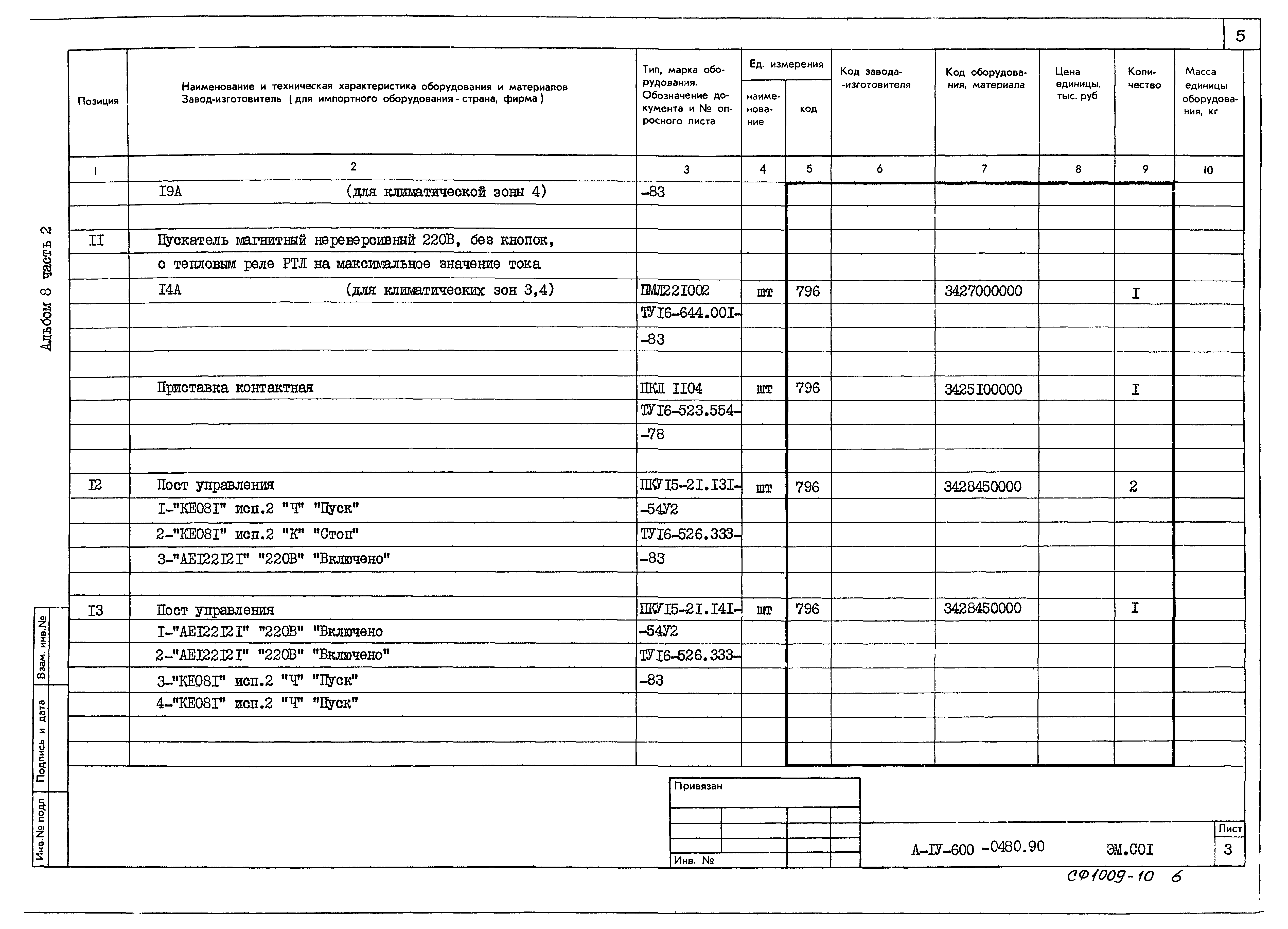 Типовые проектные решения А-IV-600-0480.90