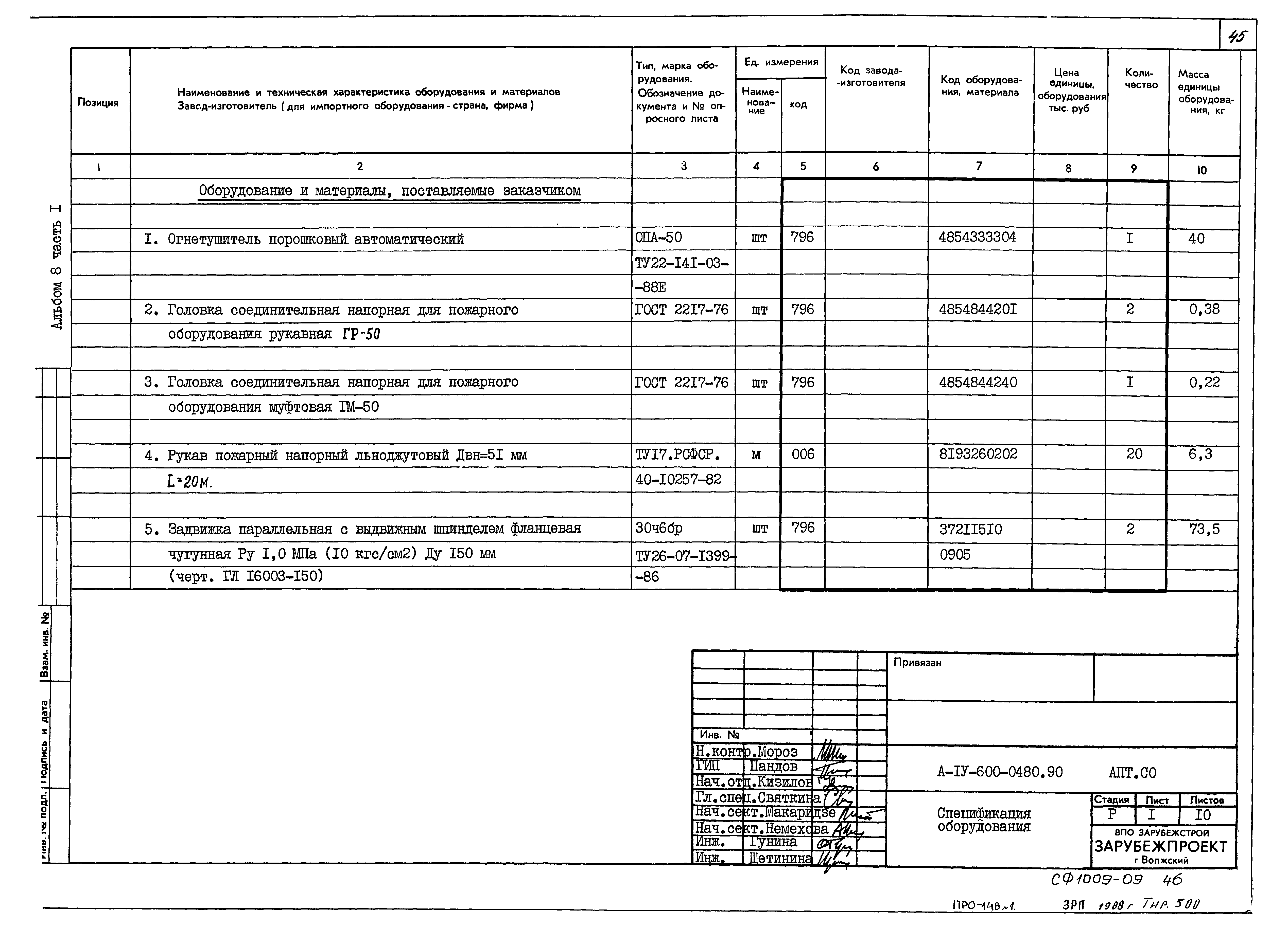 Типовые проектные решения А-IV-600-0480.90