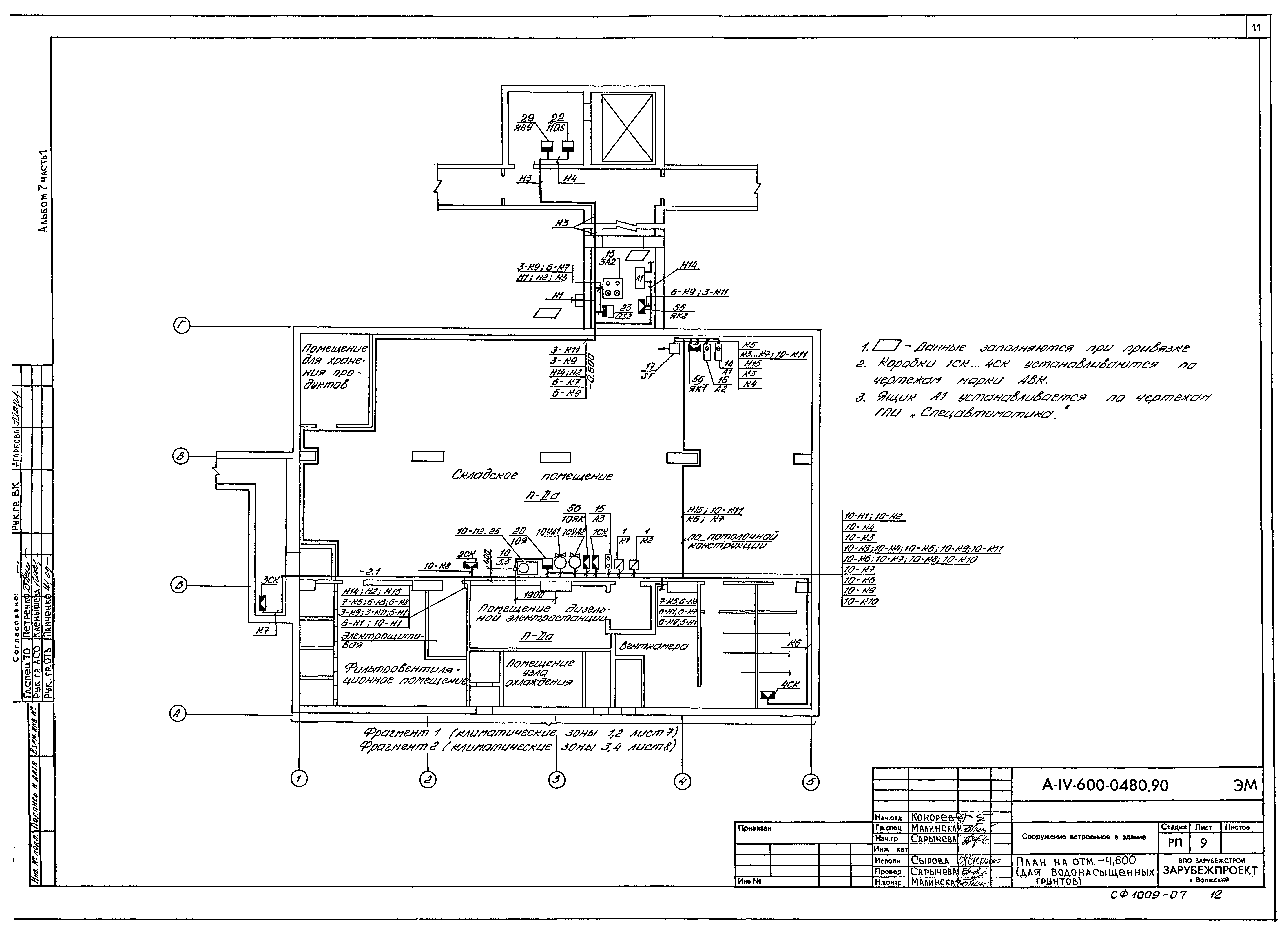 Типовые проектные решения А-IV-600-0480.90