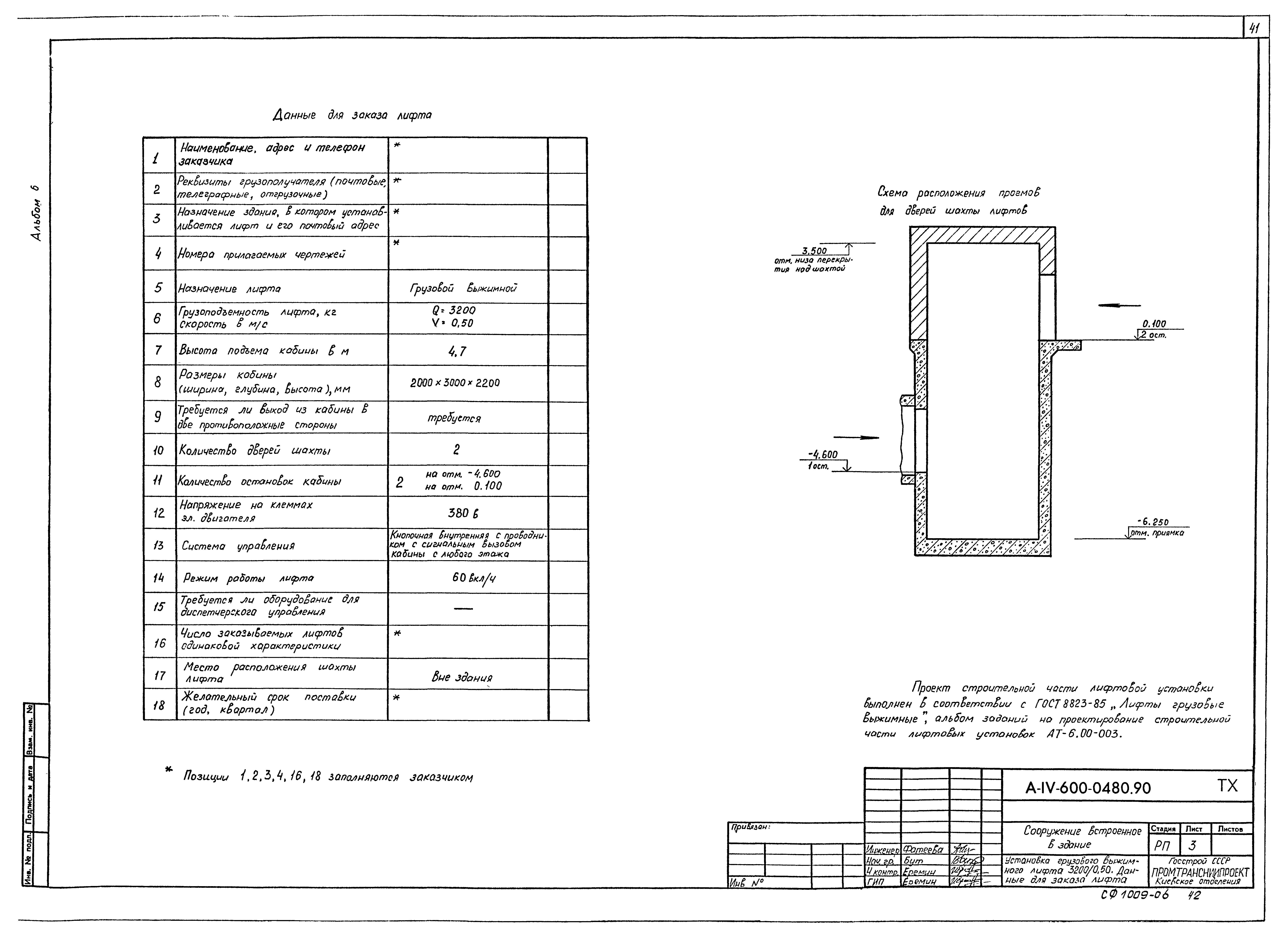 Типовые проектные решения А-IV-600-0480.90