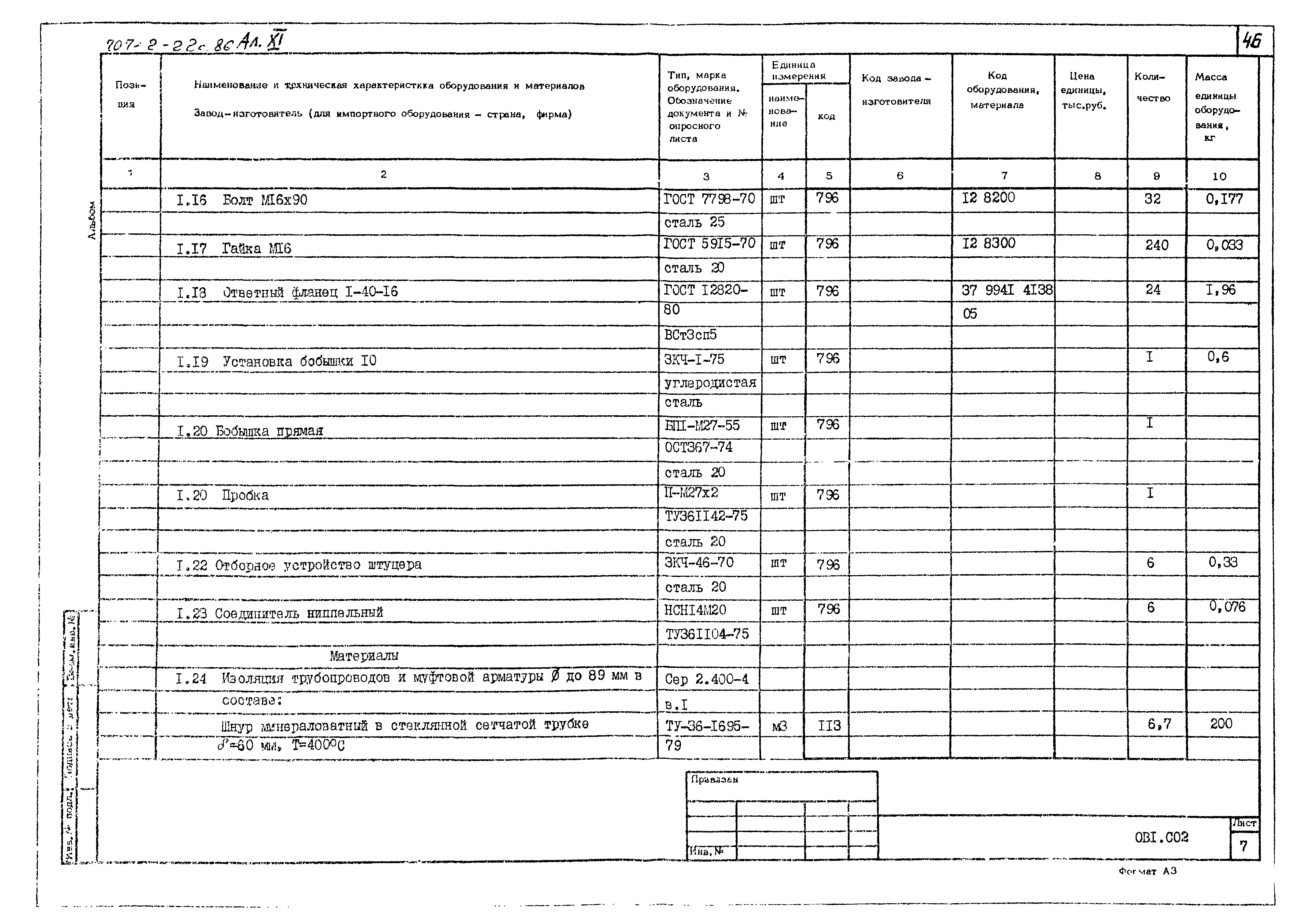 Типовой проект 707-2-22с.86