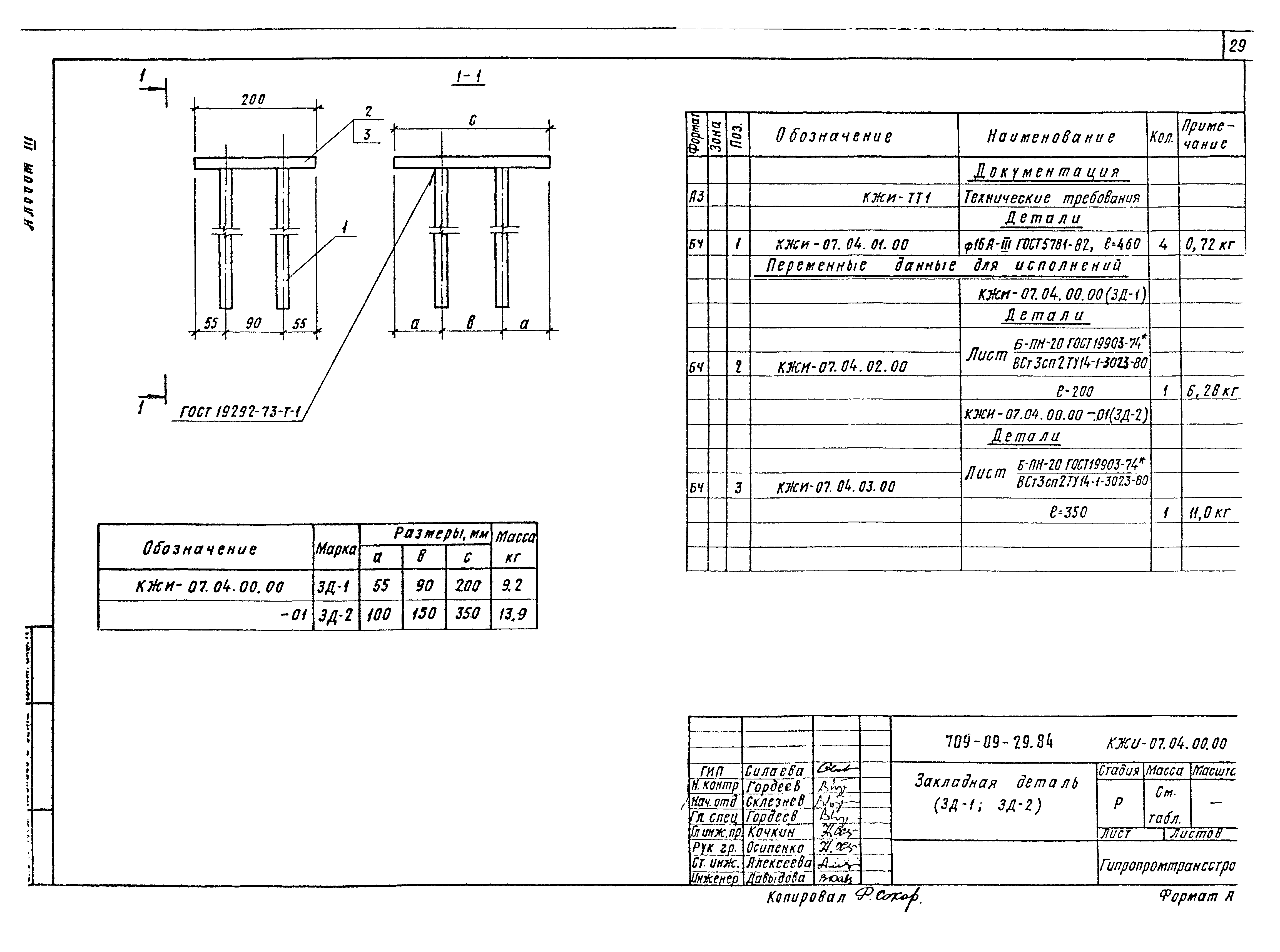 Типовые проектные решения 709-09-29.84