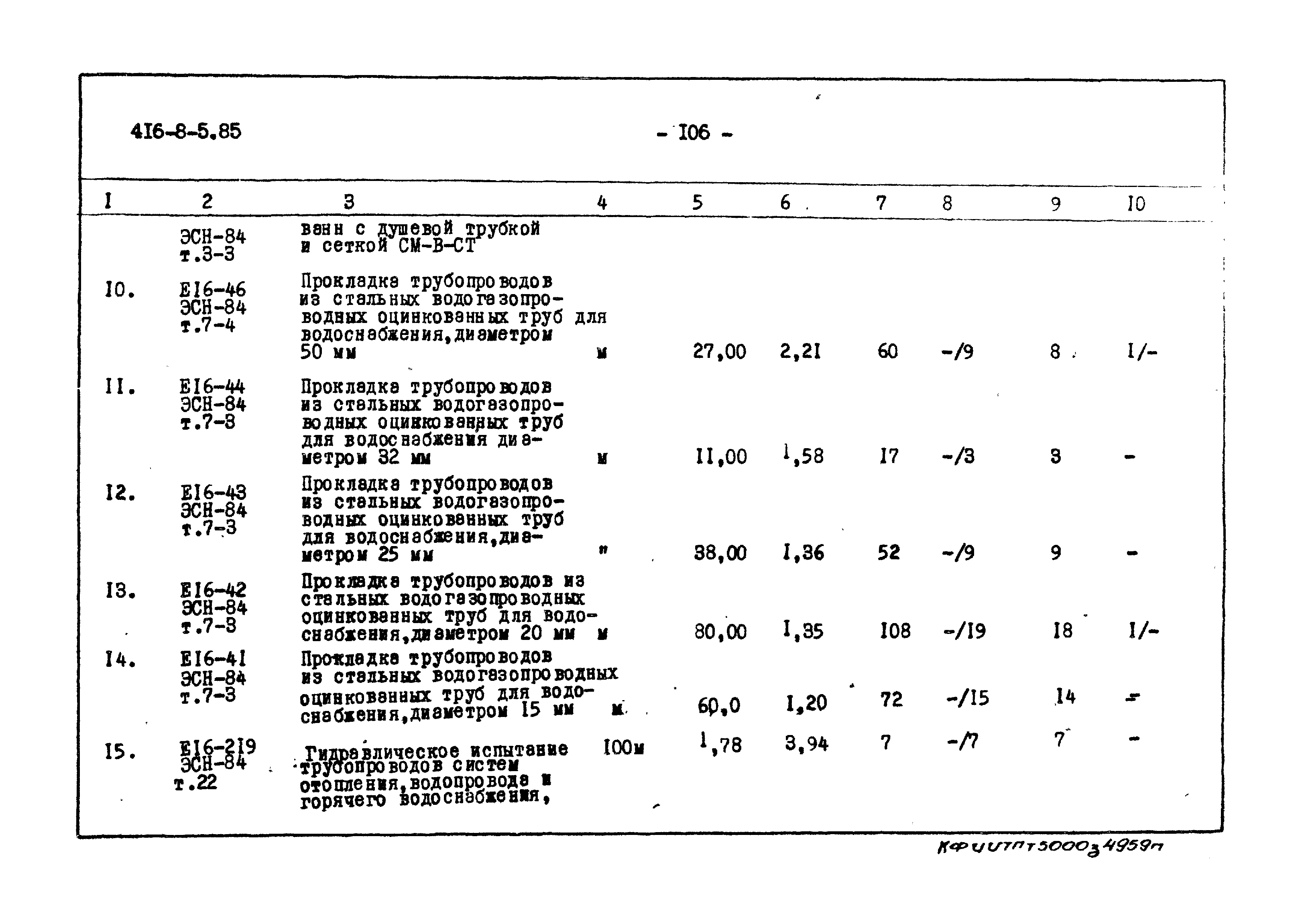 Типовой проект 416-8-5.85