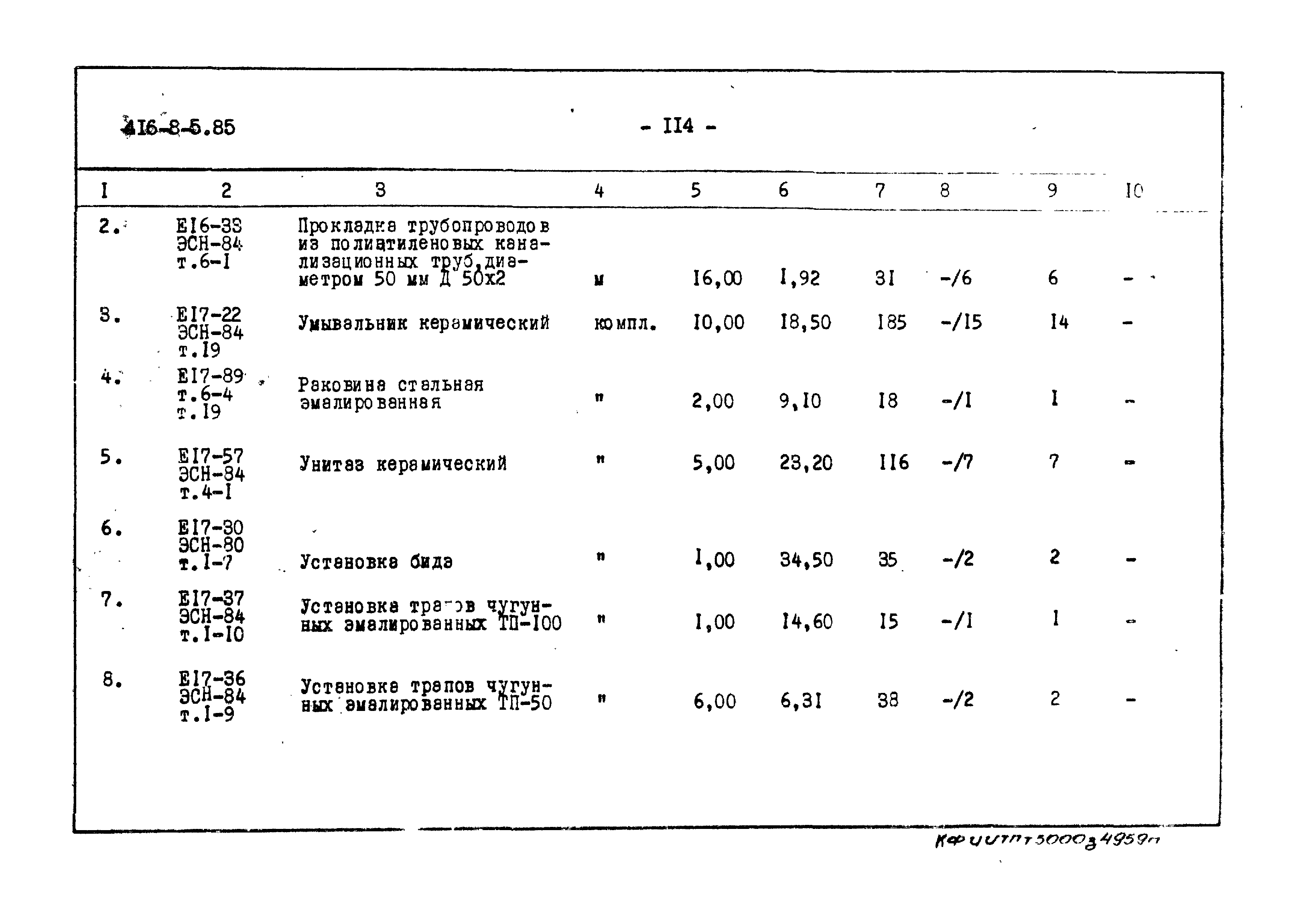 Типовой проект 416-8-5.85