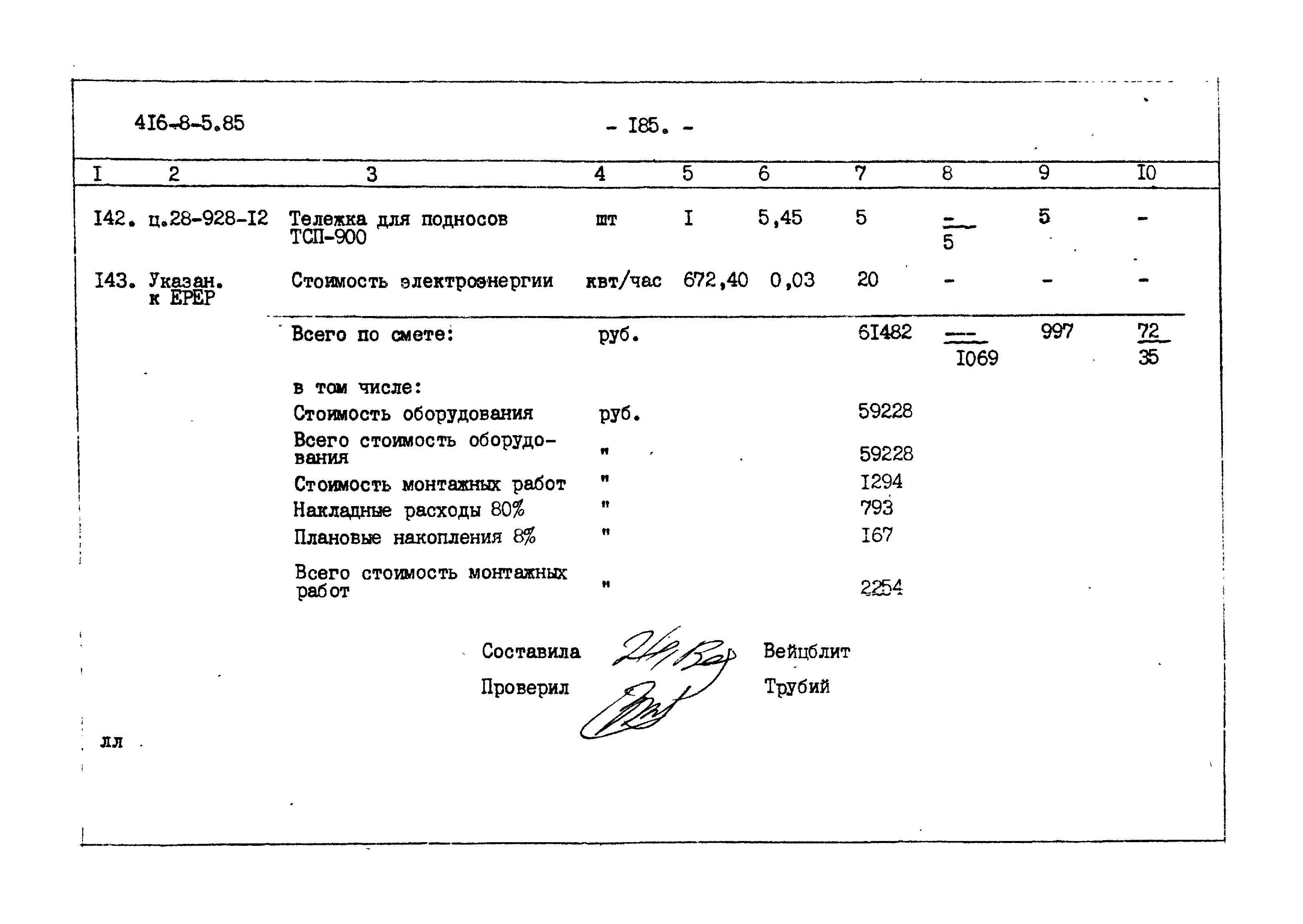 Типовой проект 416-8-5.85
