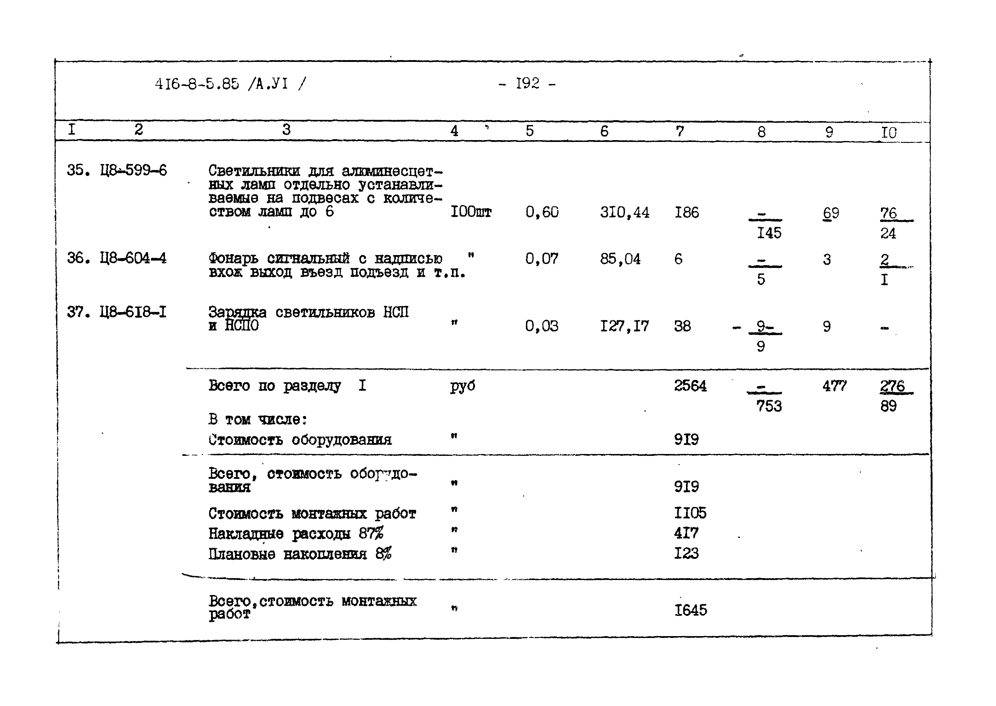 Типовой проект 416-8-5.85