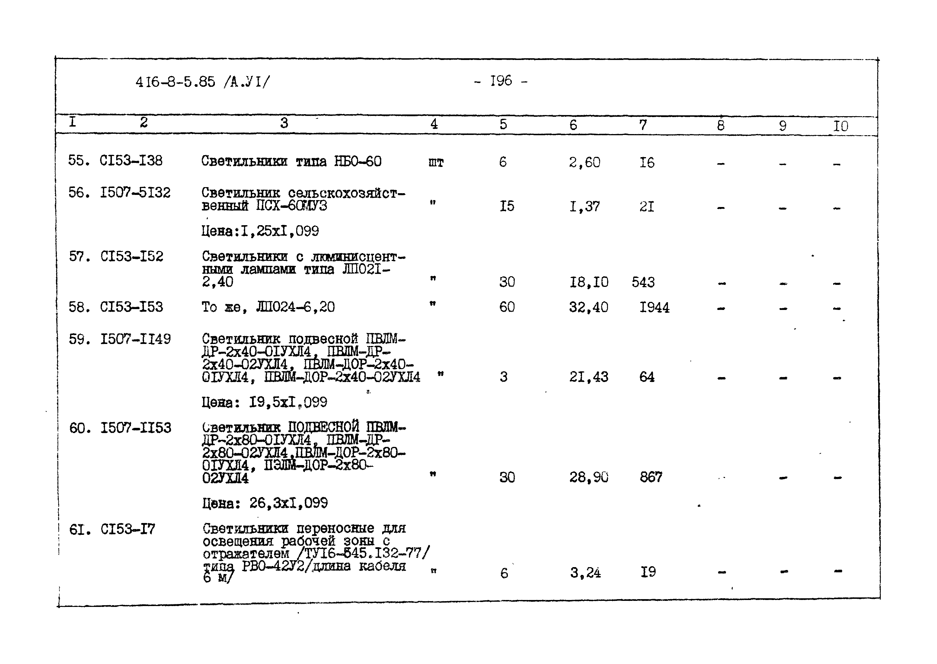 Типовой проект 416-8-5.85