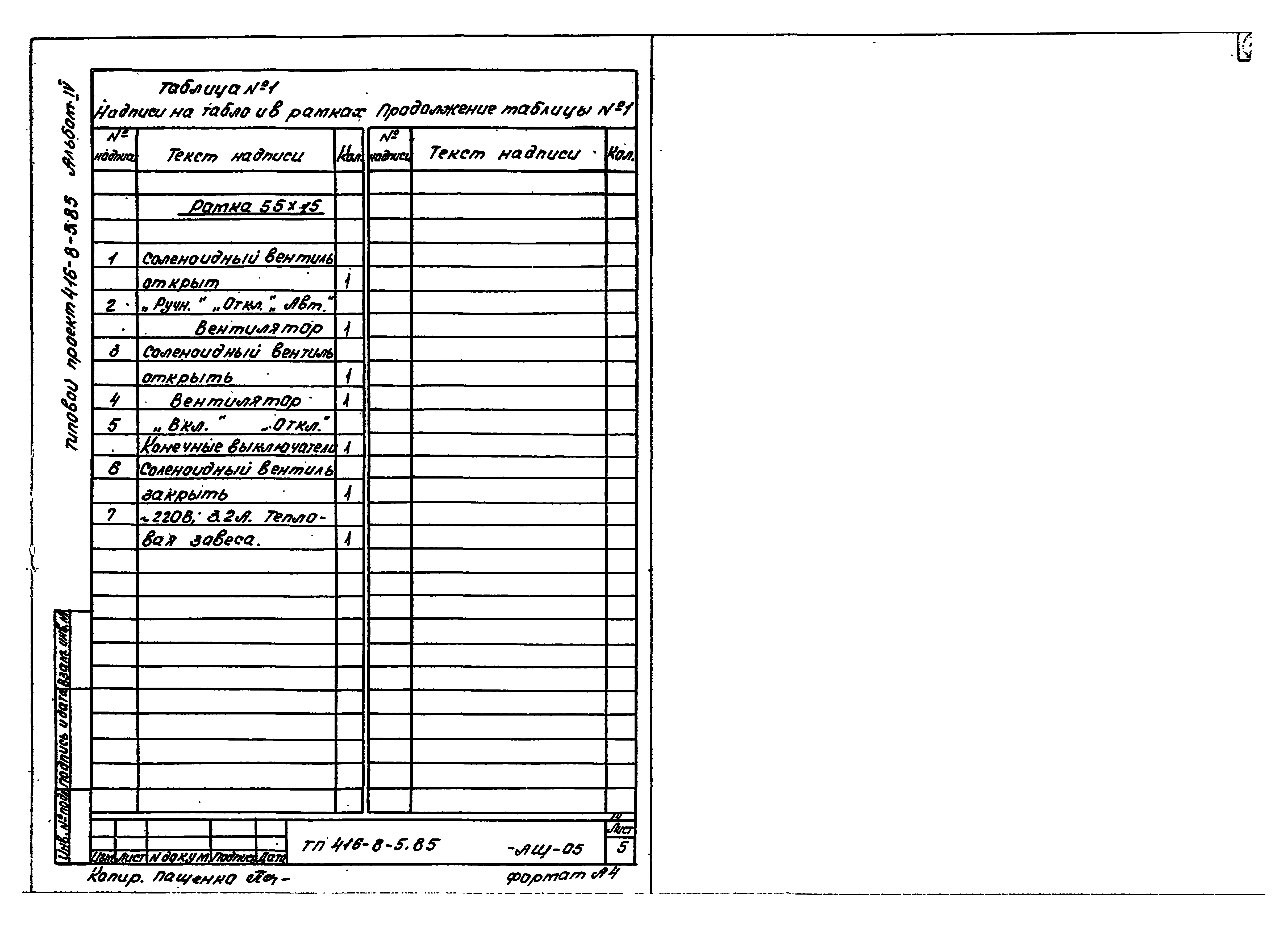Типовой проект 416-8-5.85