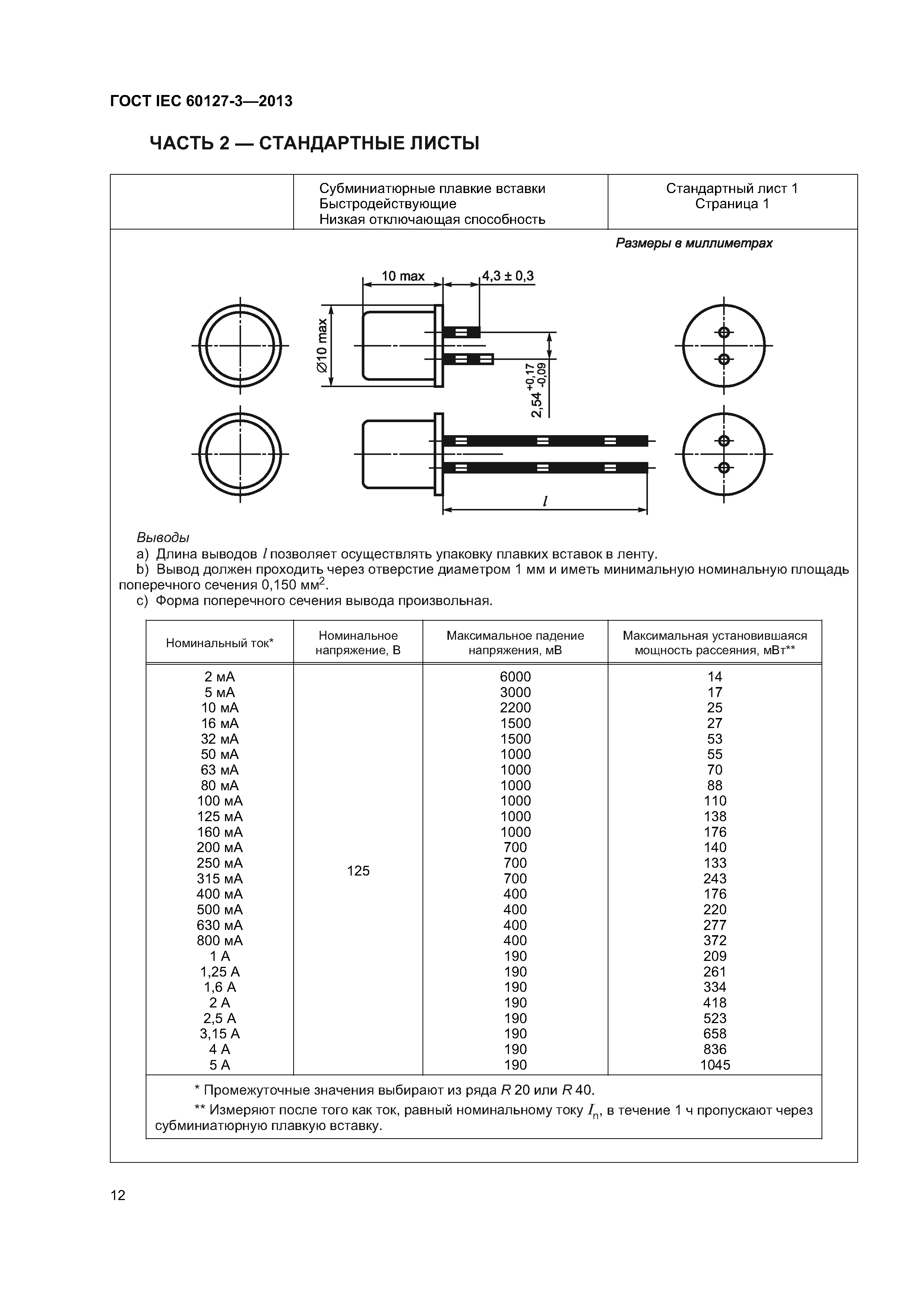 ГОСТ IEC 60127-3-2013