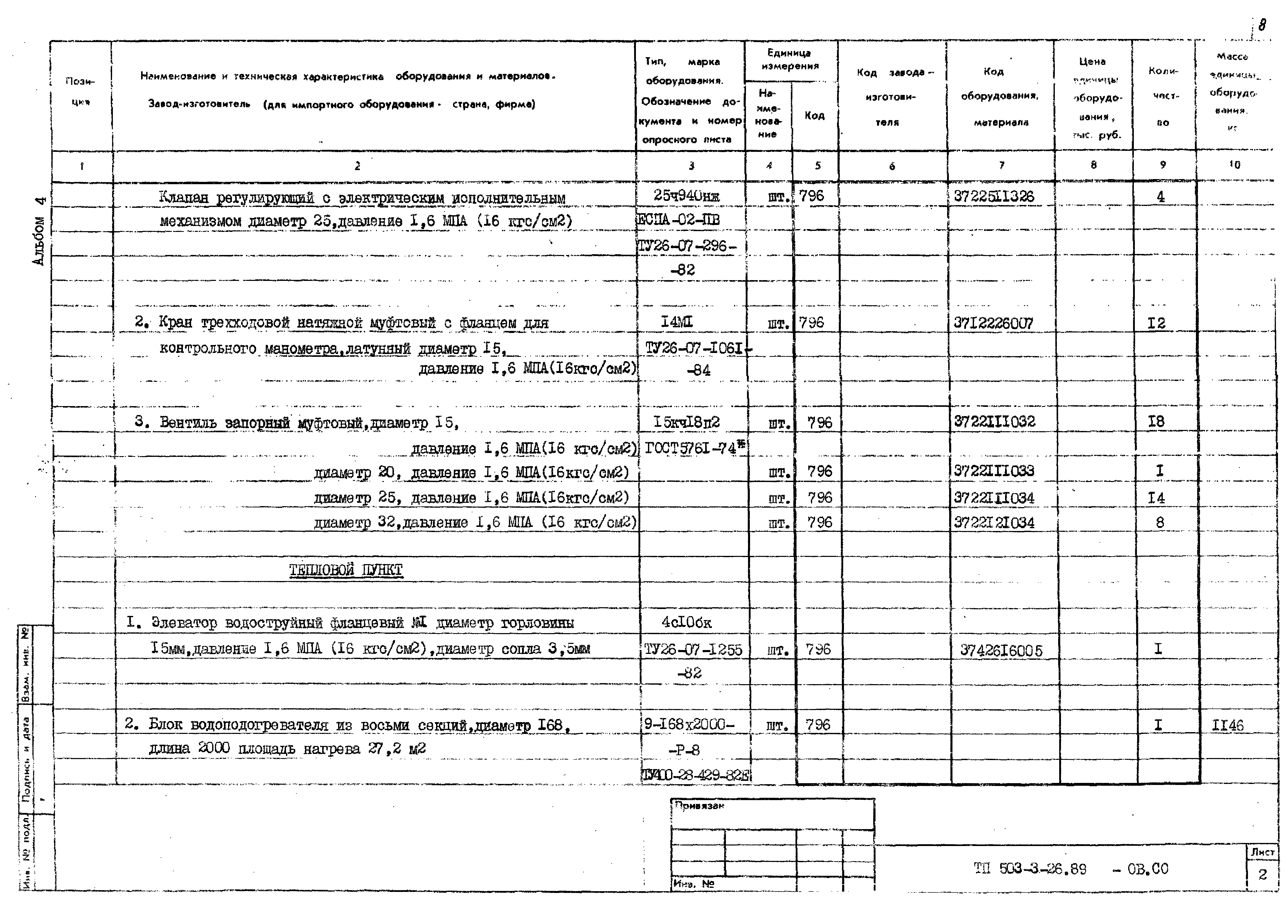 Типовой проект 503-3-26.89