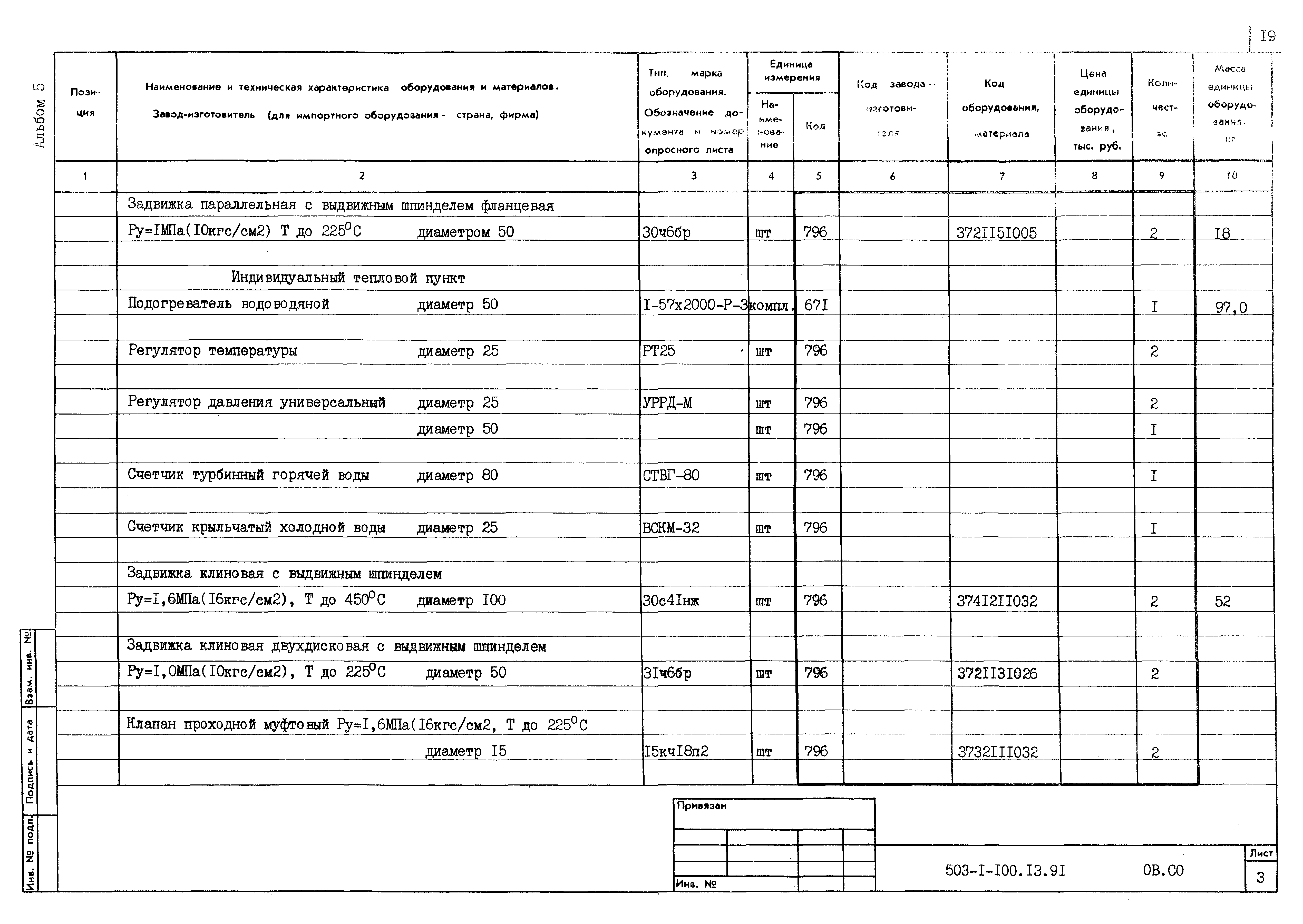 Типовой проект 503-1-100.13.91