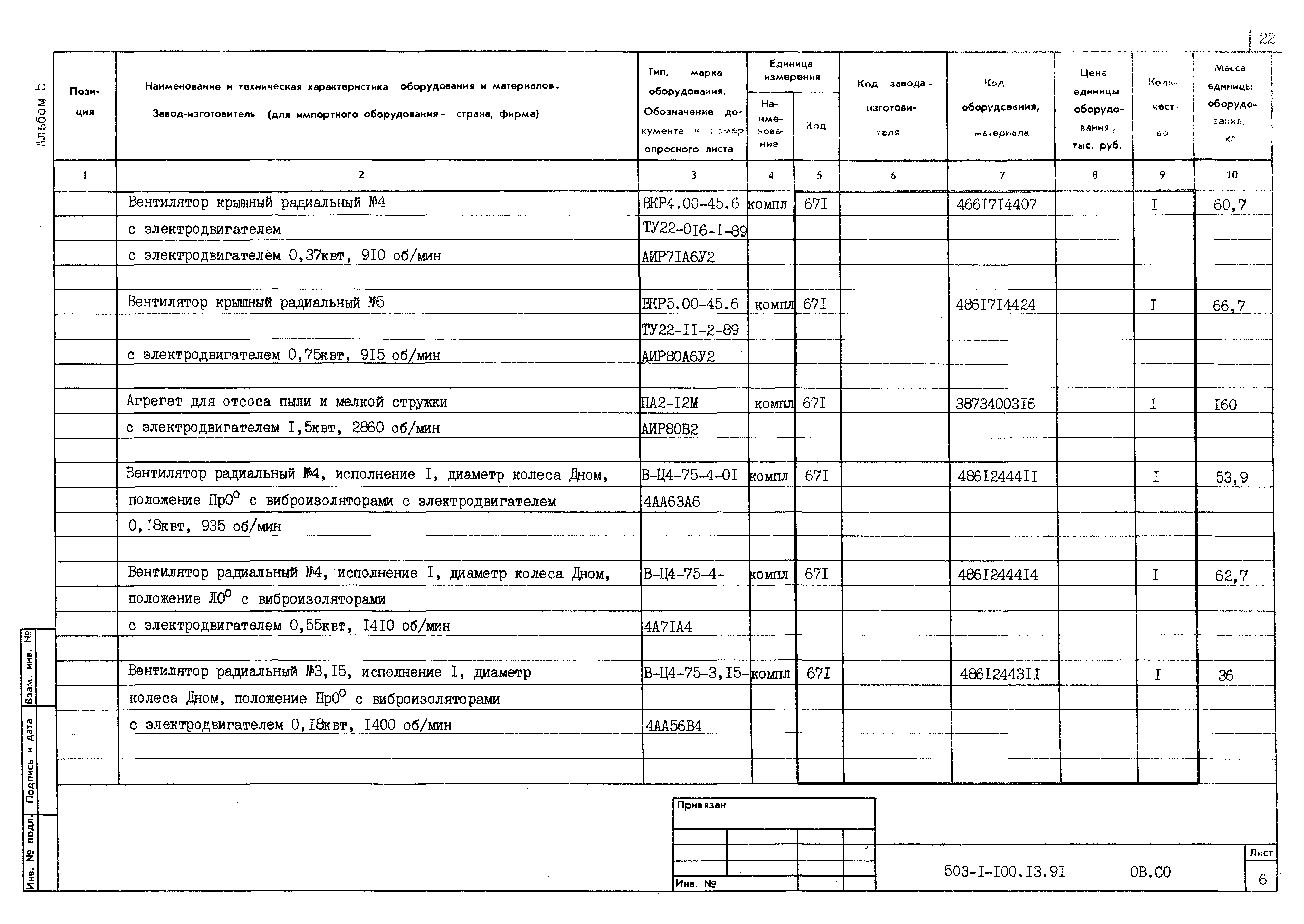 Типовой проект 503-1-100.13.91