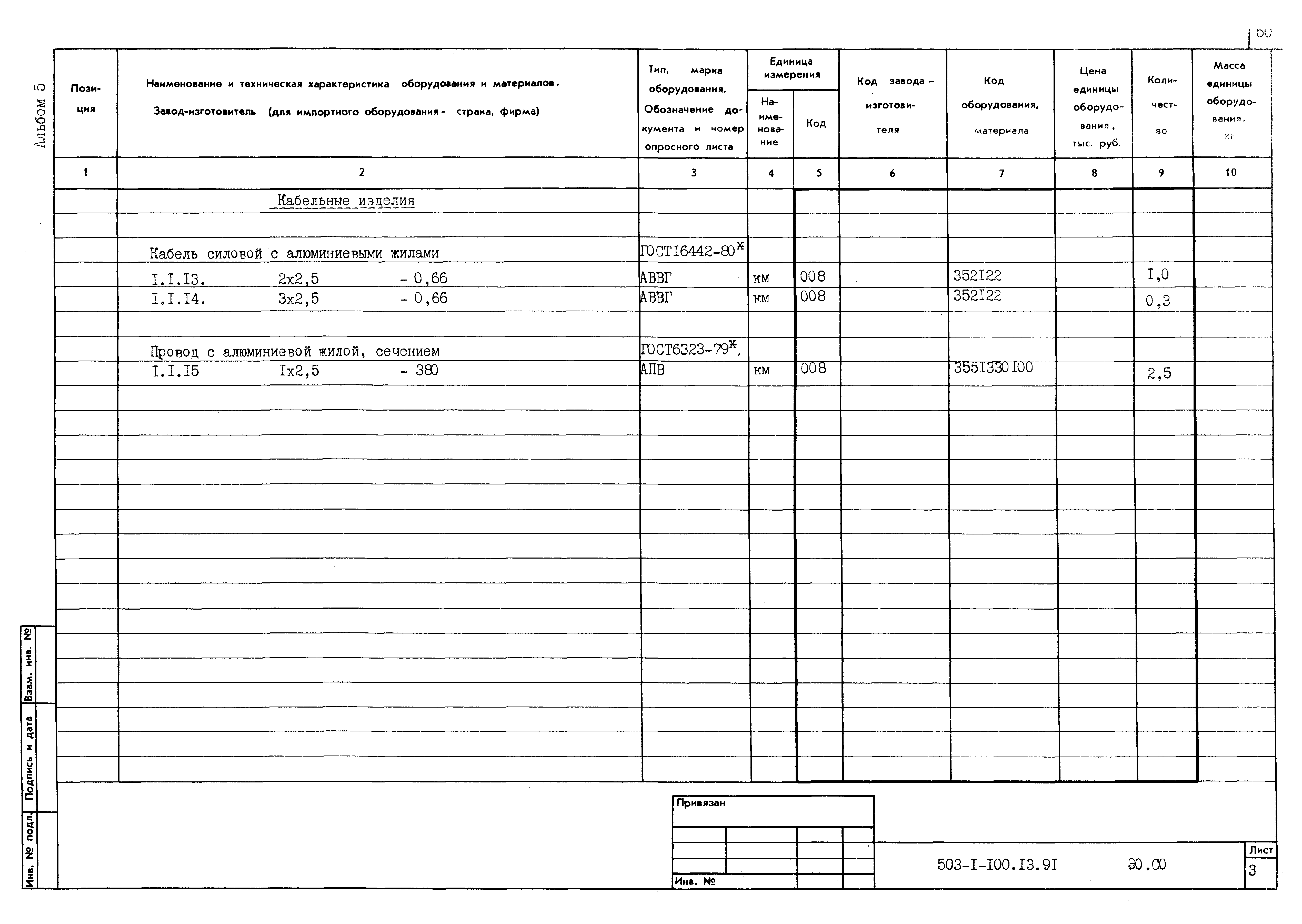 Типовой проект 503-1-100.13.91