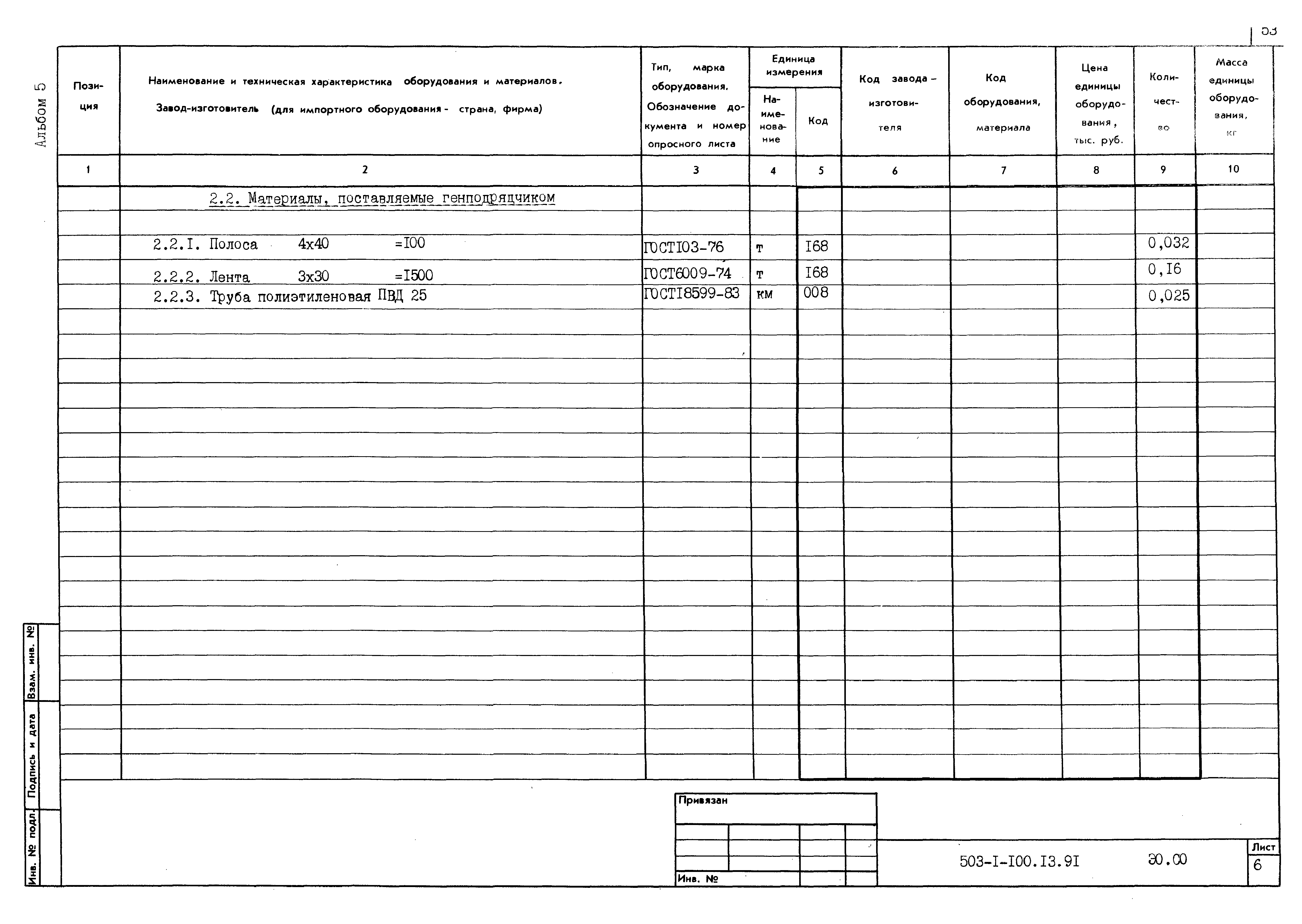 Типовой проект 503-1-100.13.91