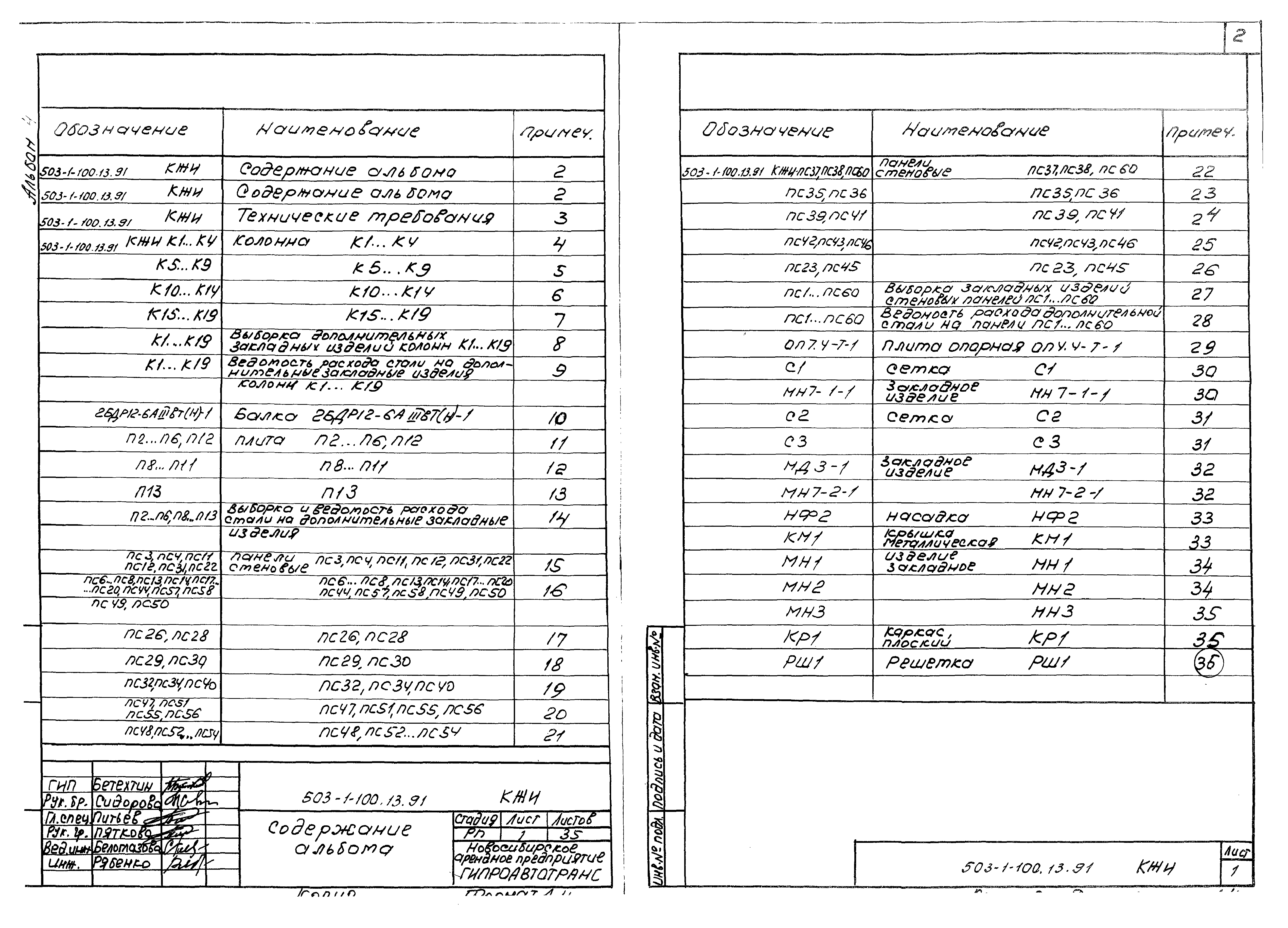 Типовой проект 503-1-100.13.91