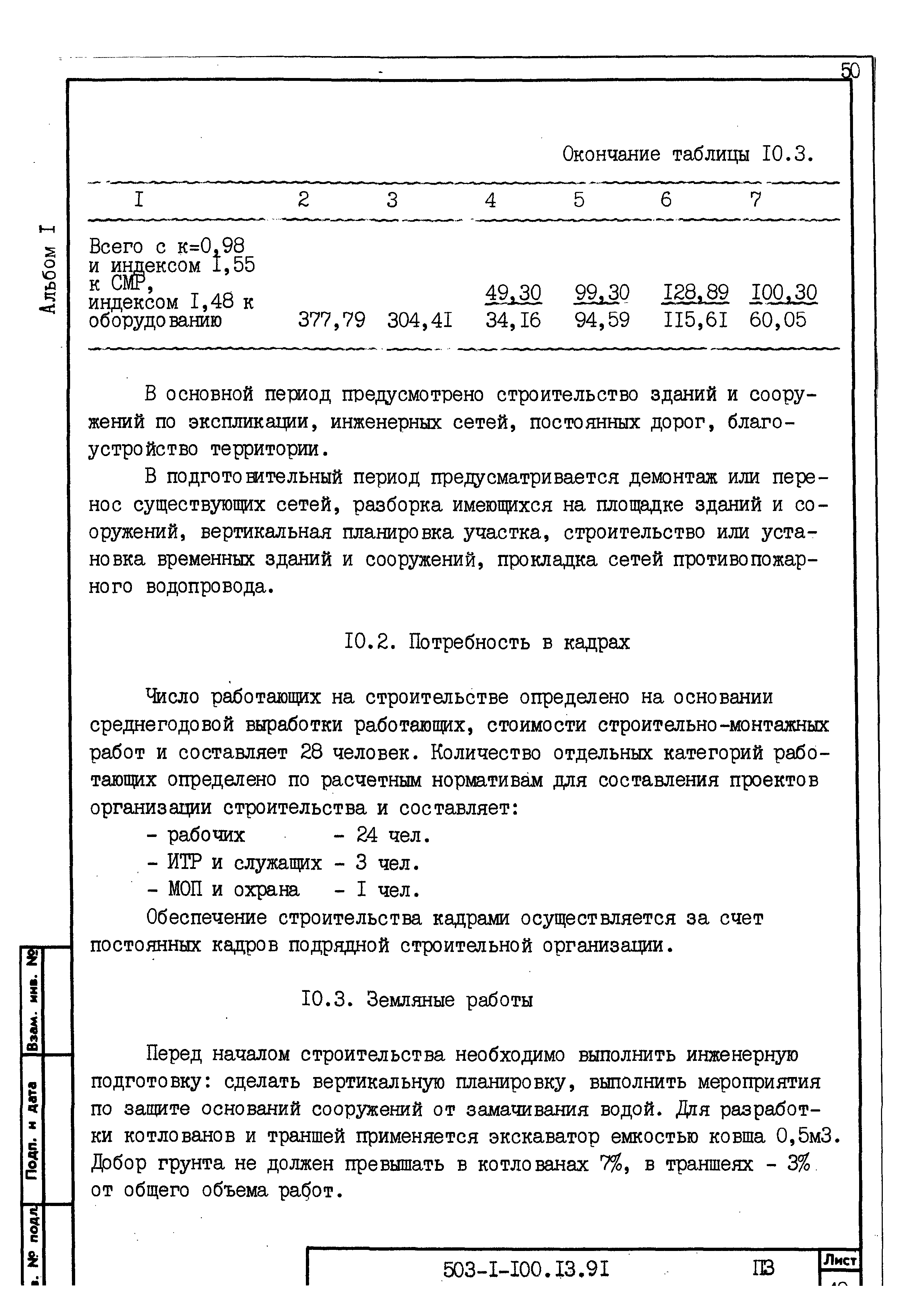 Типовой проект 503-1-100.13.91