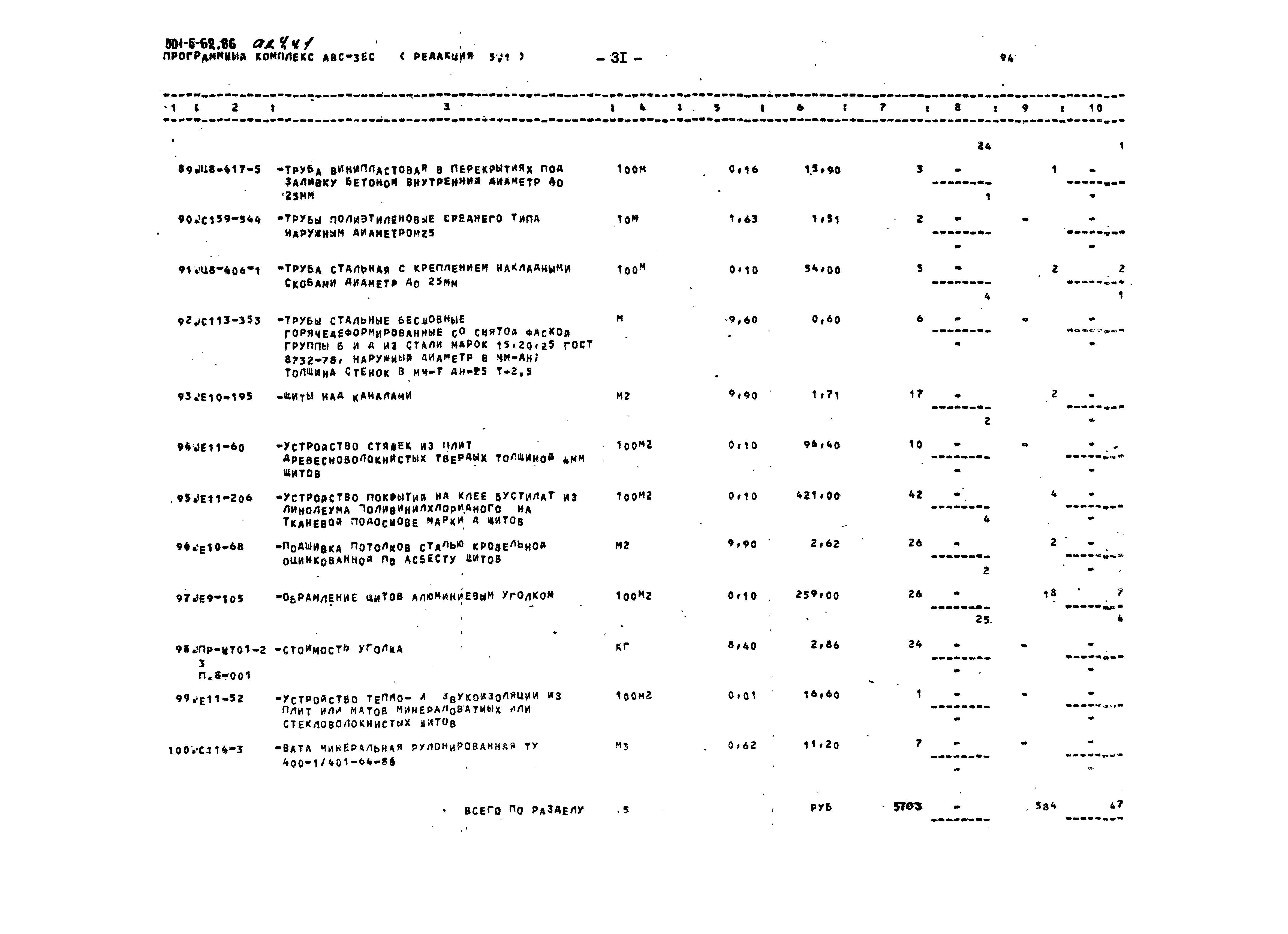 Типовой проект 501-5-62.86