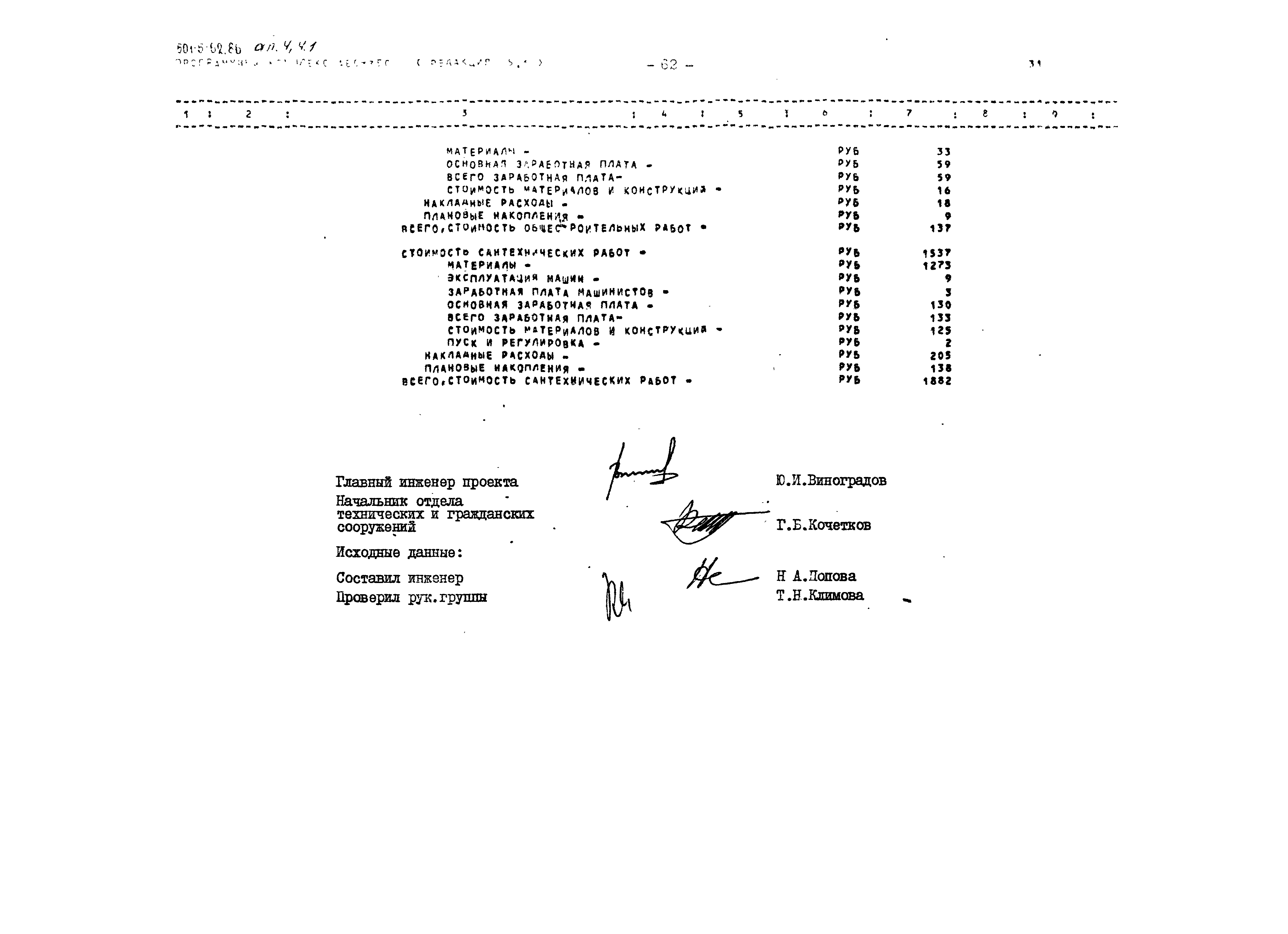 Типовой проект 501-5-62.86