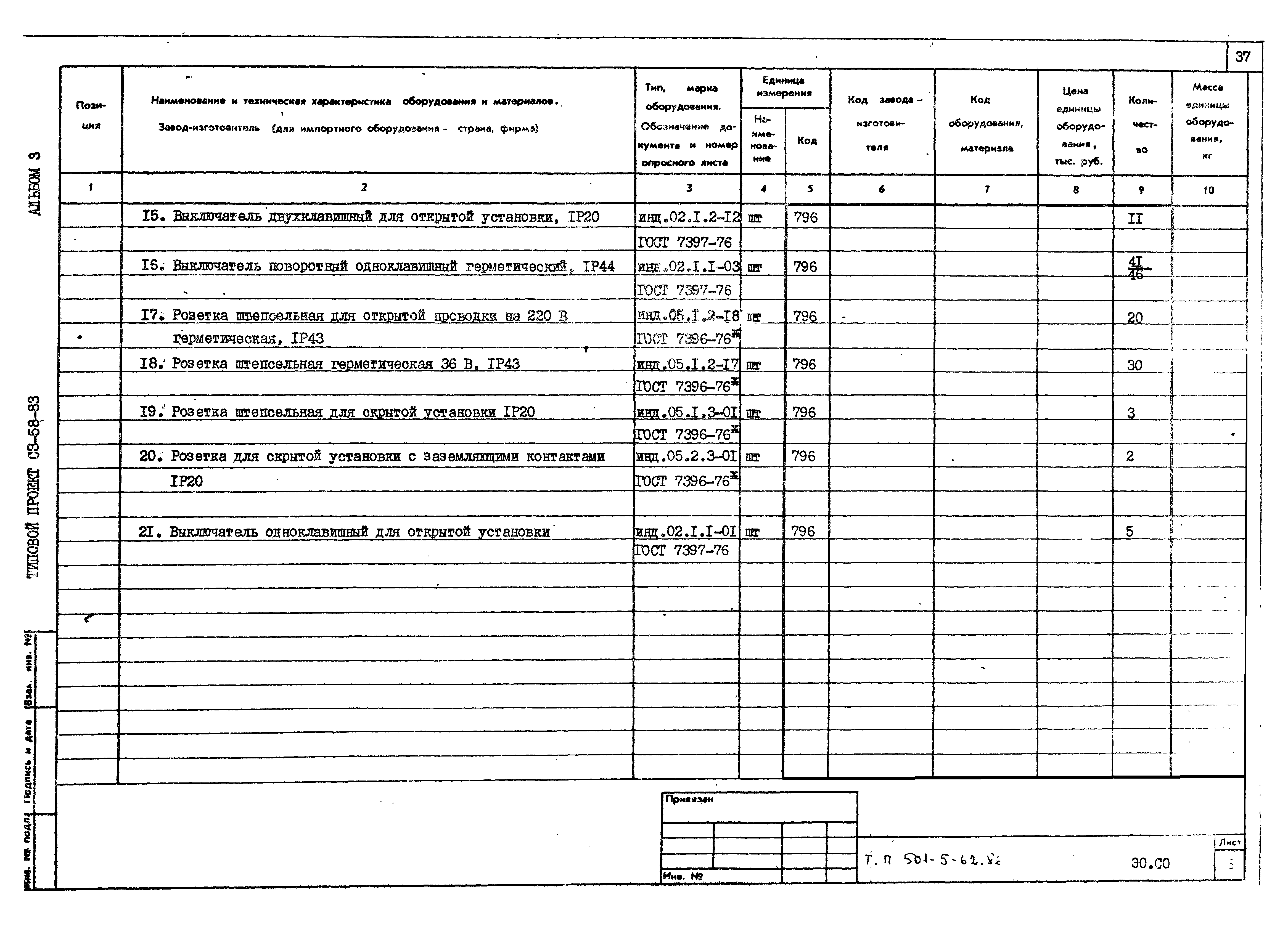 Типовой проект 501-5-62.86